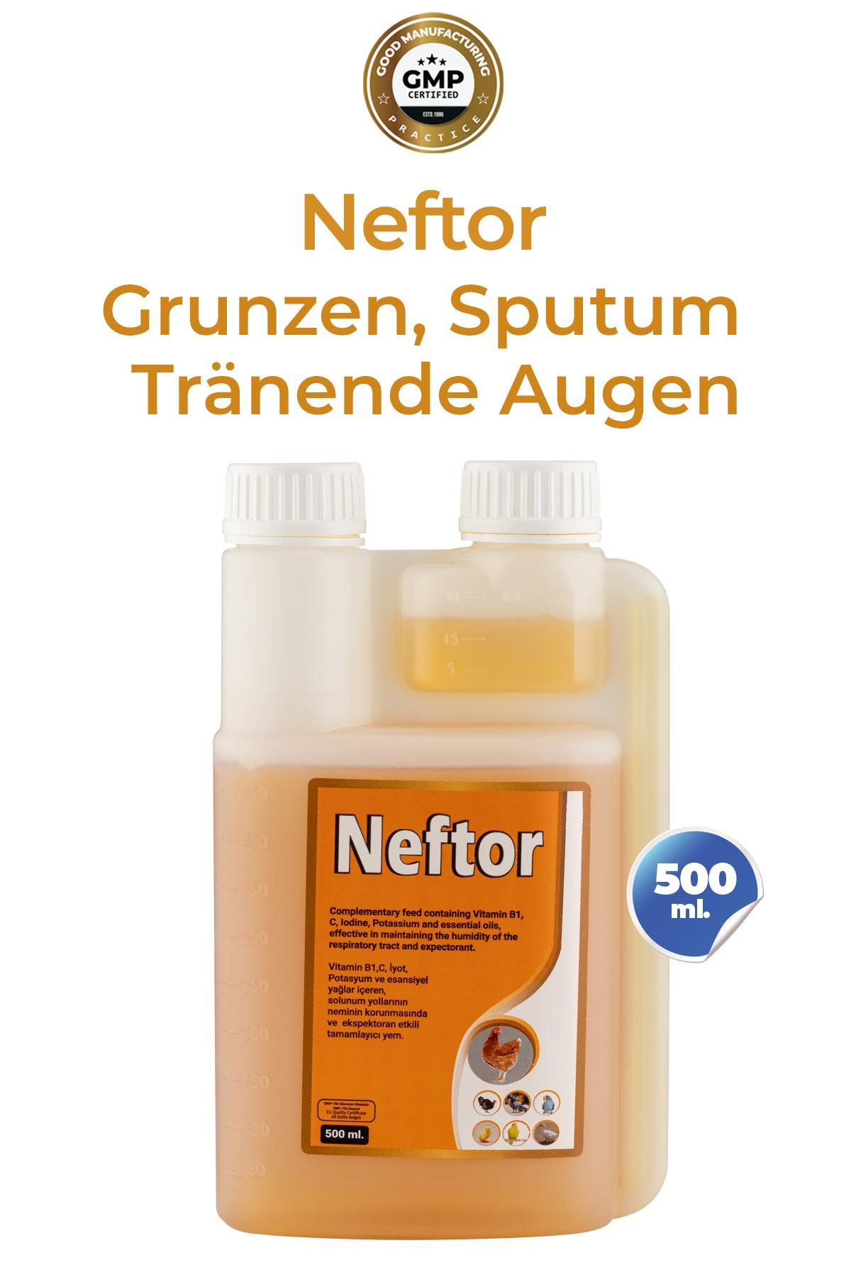 2-teiliges Geflügel-Set 1 lt Neftor Growl 1 lt Farmatom Vitamin