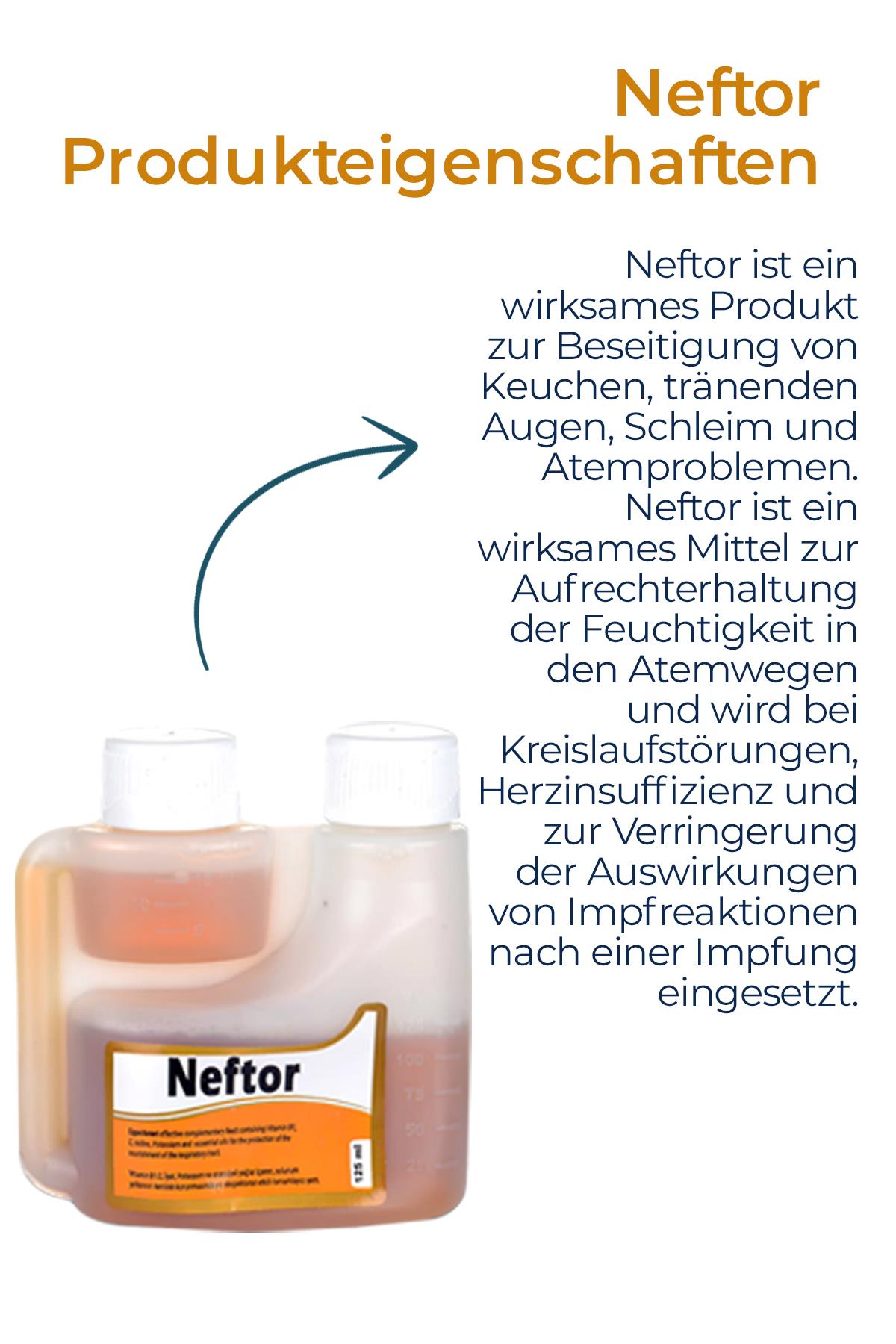 3 Geflügel Set 125ml Neftor Wheeze - Alfamin Diarrhoe - Farmatom Vitamin