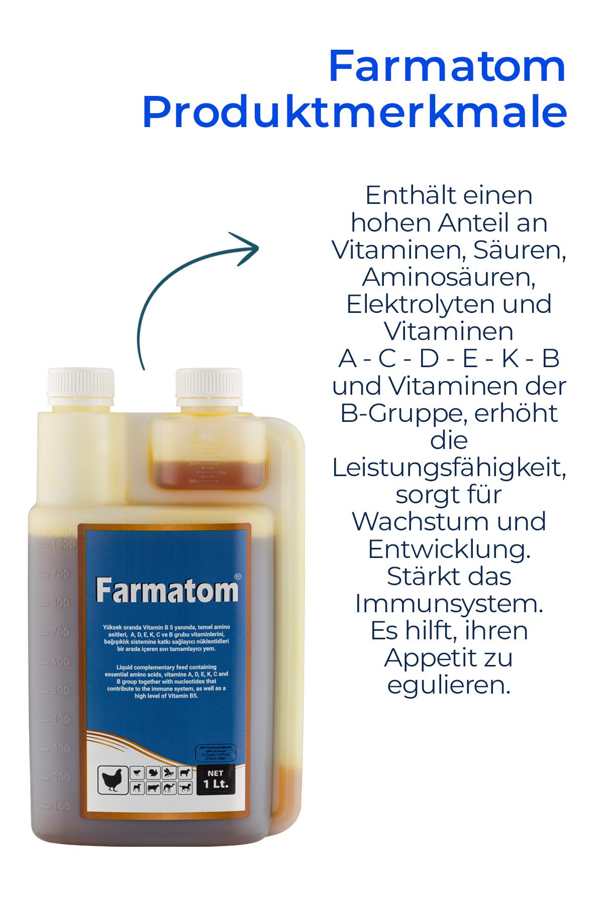 3 Geflügel Set 1Liter Neftor Keuchhusten - Alfamin Durchfall - Farmatom Vitamin