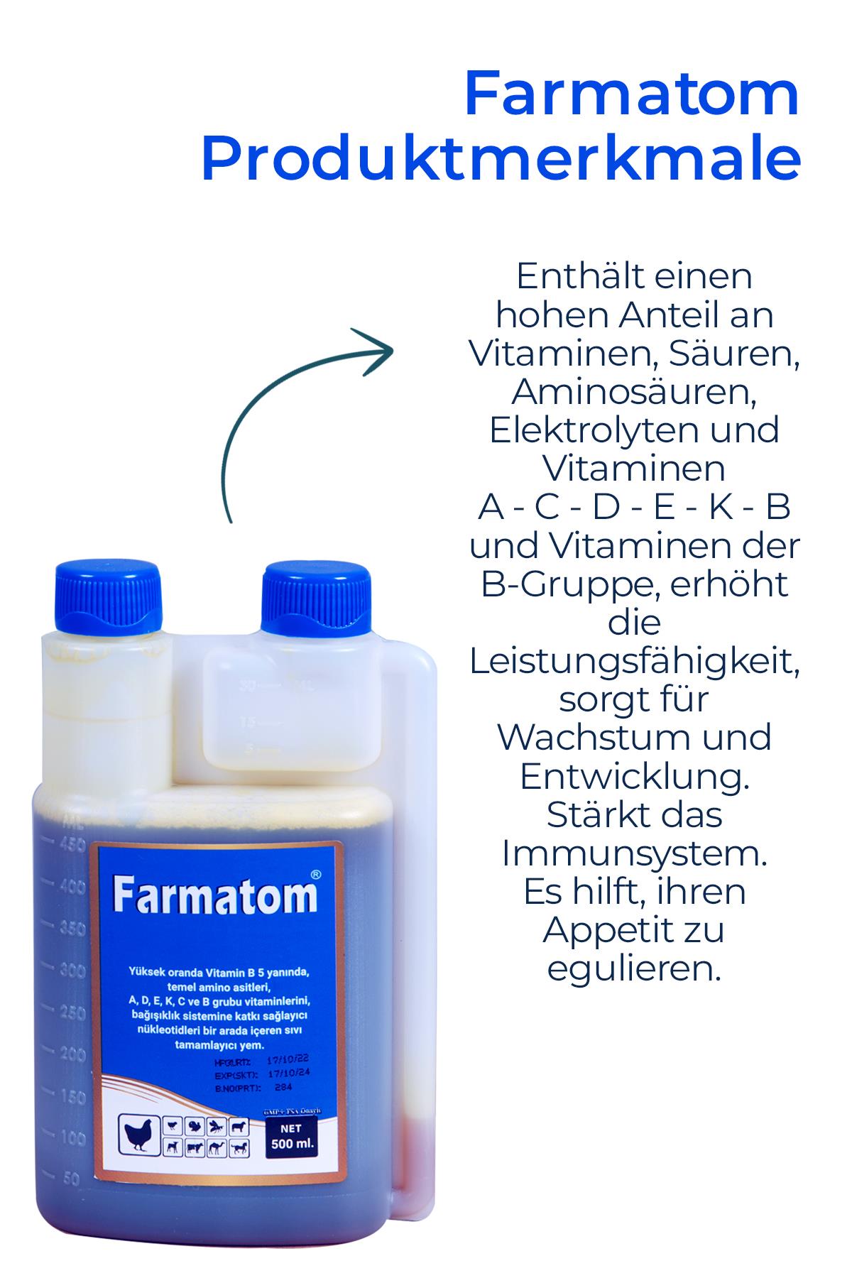 4 Geflügel Set 500 ml Caradox Darmpilz Neftor Keuchhusten Alfamin Durchfall Farmatom Vitamin