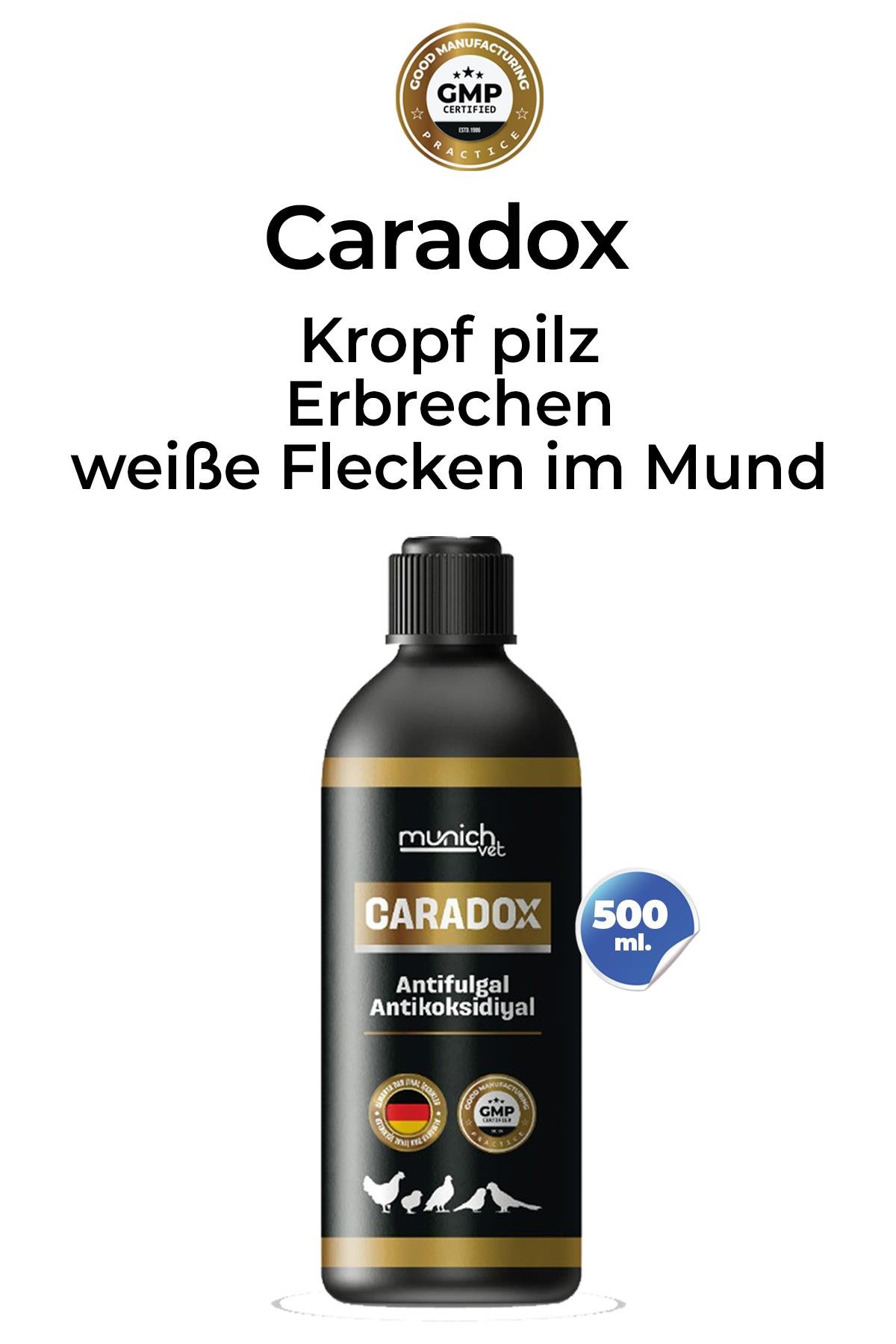 4 Geflügel Set 500 ml Caradox Darmpilz Neftor Keuchhusten Alfamin Durchfall Farmatom Vitamin