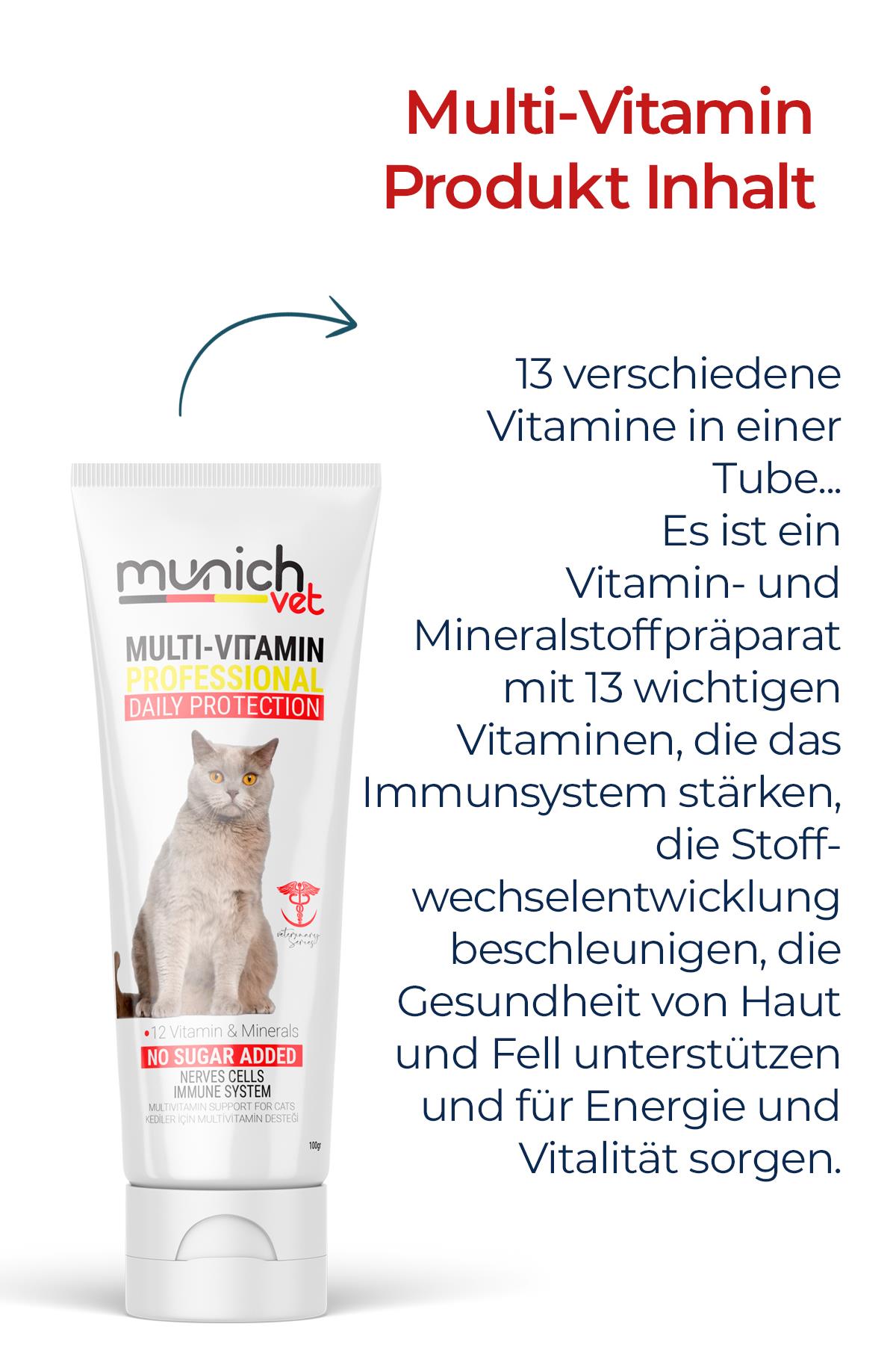 Katzenset mit 3 Biotin-Plus-Tropfen Multi-Vitamin-Malzpaste