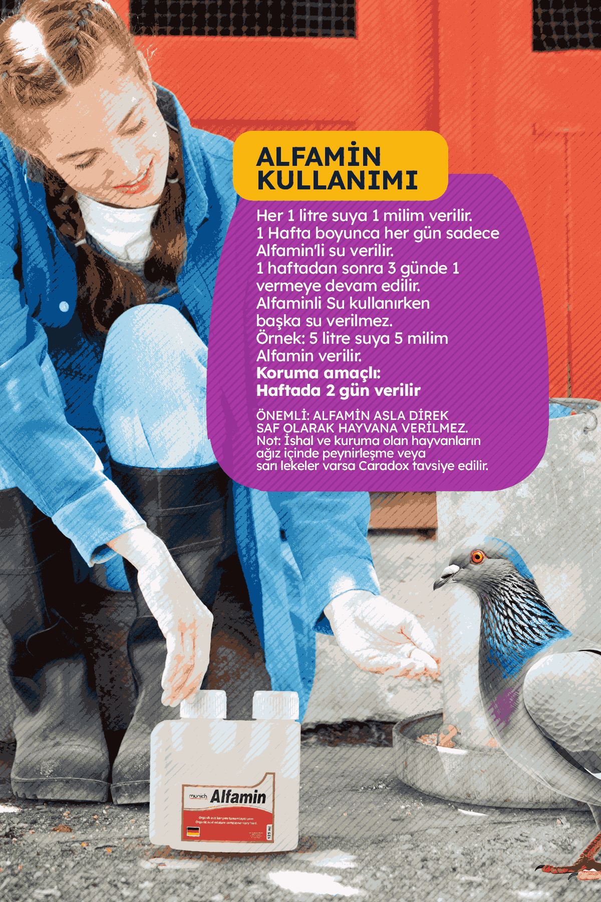 Munich Vet Alfamin İshal Sallabaş ve Kuruma Ürünü 125 ml