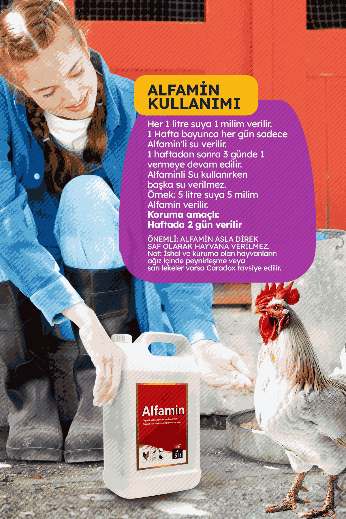 Munich Vet Alfamin İshal Sallabaş ve Kuruma Ürünü 5 litre