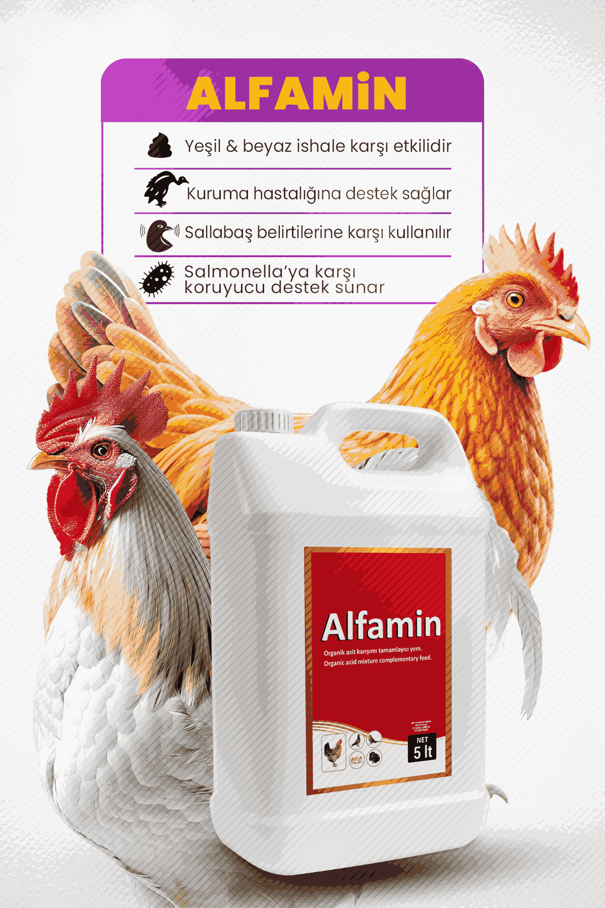 Munich Vet Alfamin İshal Sallabaş ve Kuruma Ürünü 5 litre