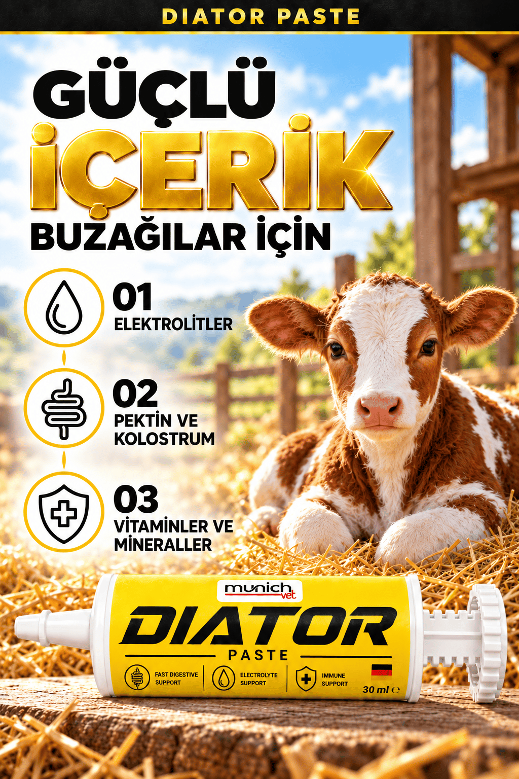 Munich Vet Diator Buzağı İshal Ürünü