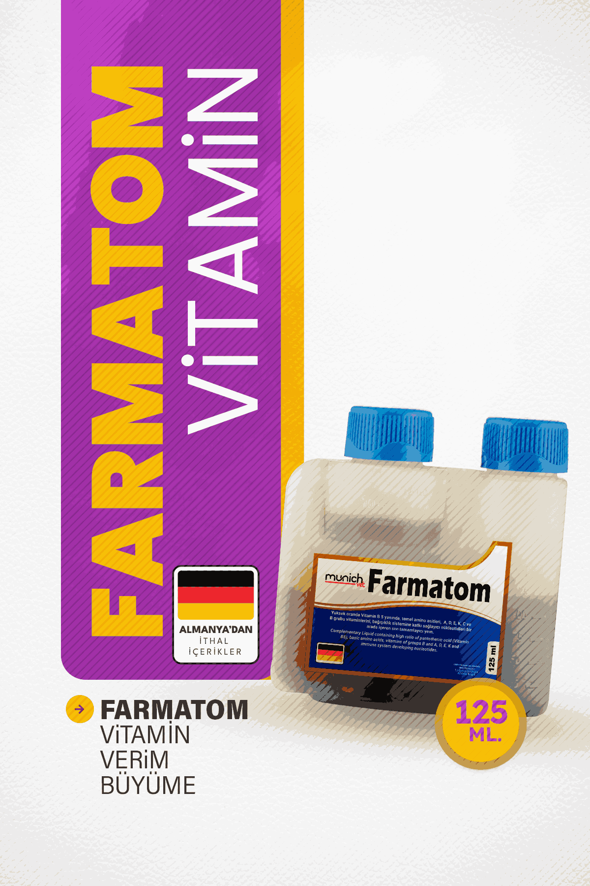 Munich Vet Farmatom Kanatlı Vitamini 125 ml