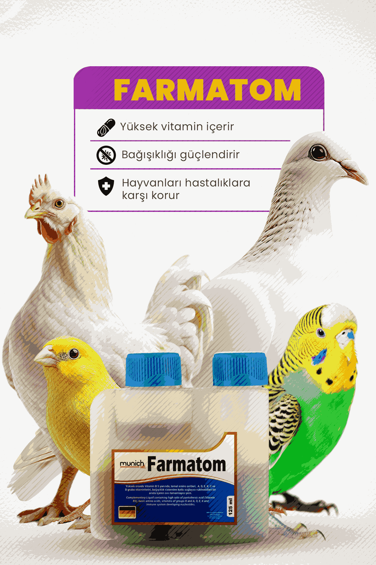 Munich Vet Farmatom Kanatlı Vitamini 125 ml