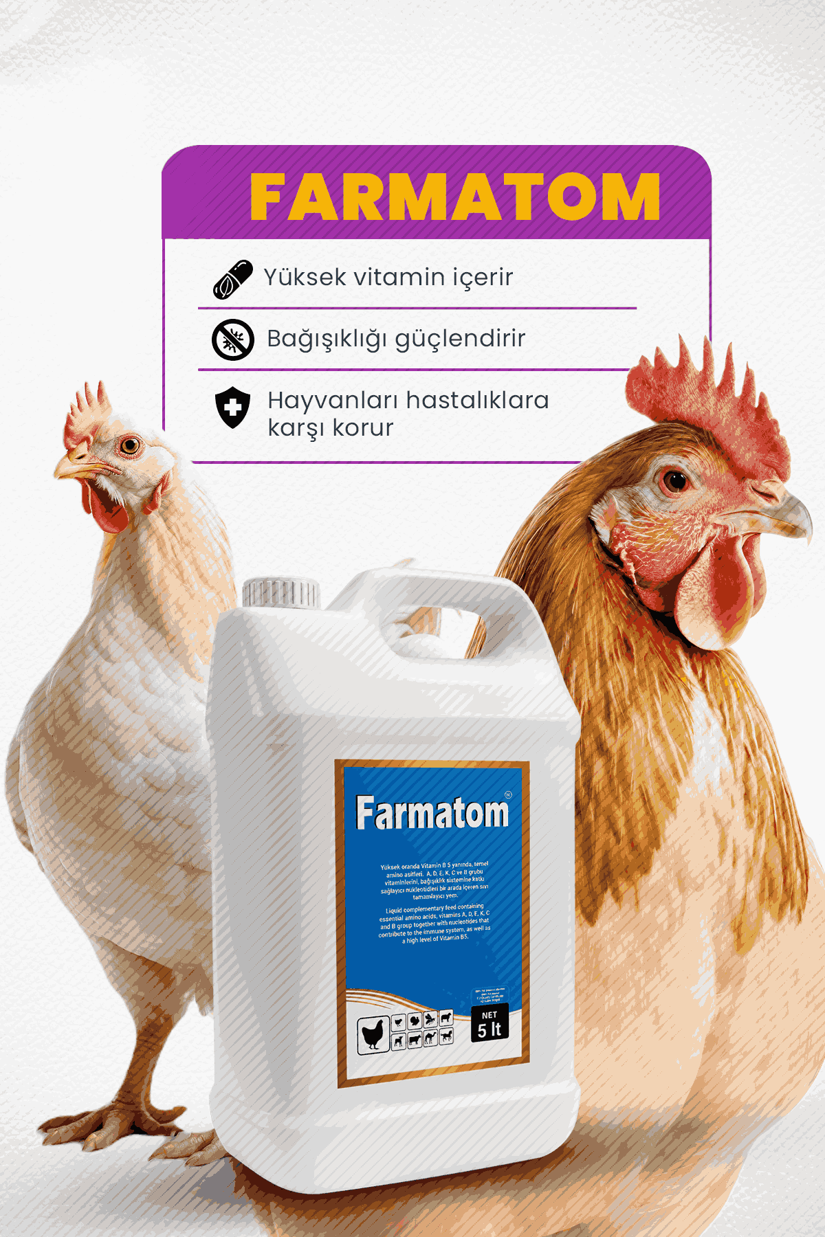 Munich Vet Farmatom Kanatlı Vitamini 5 litre