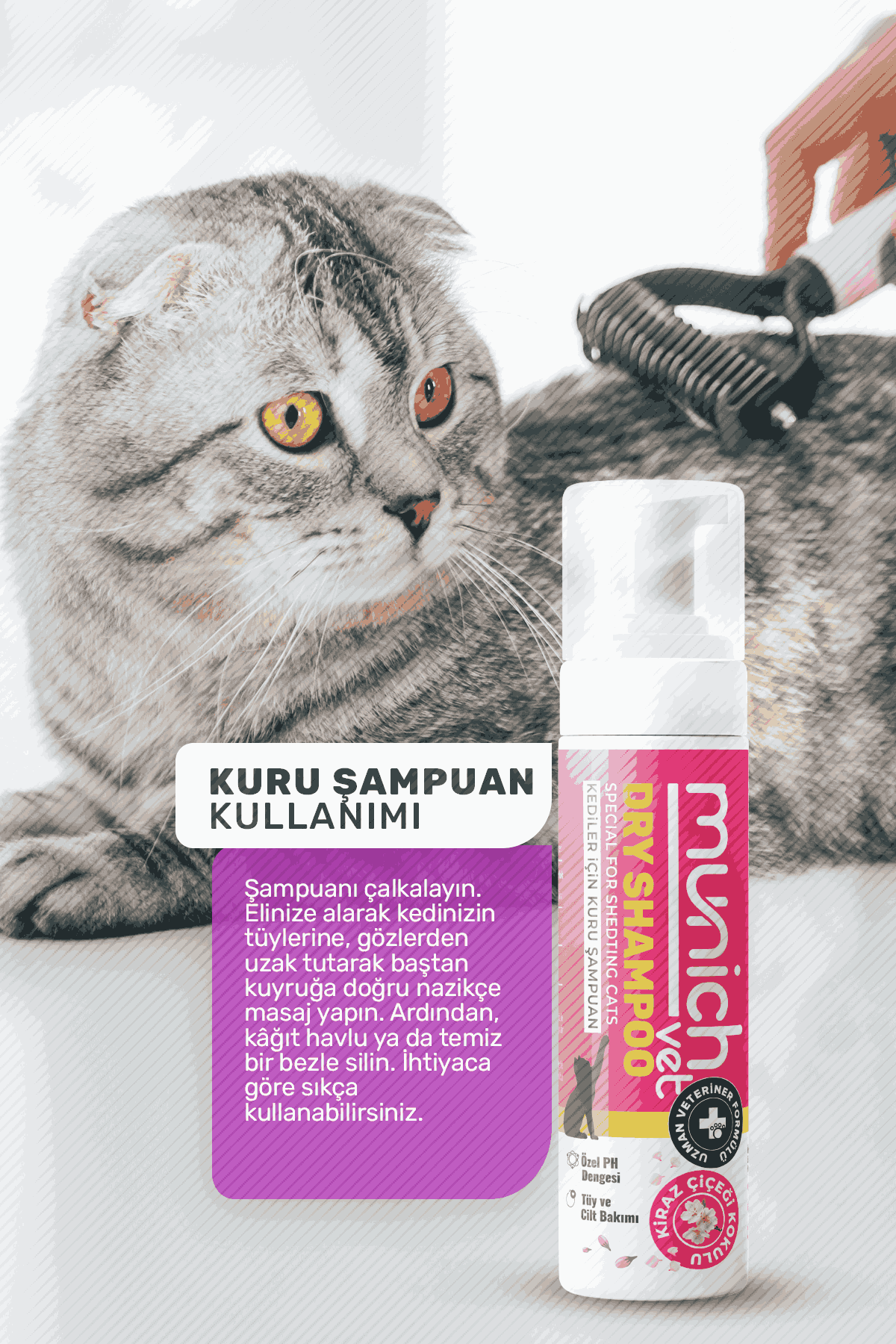 Munich Vet Kuru Bakım Şampuanı Kiraz Çiçeği Kokulu 200 ml