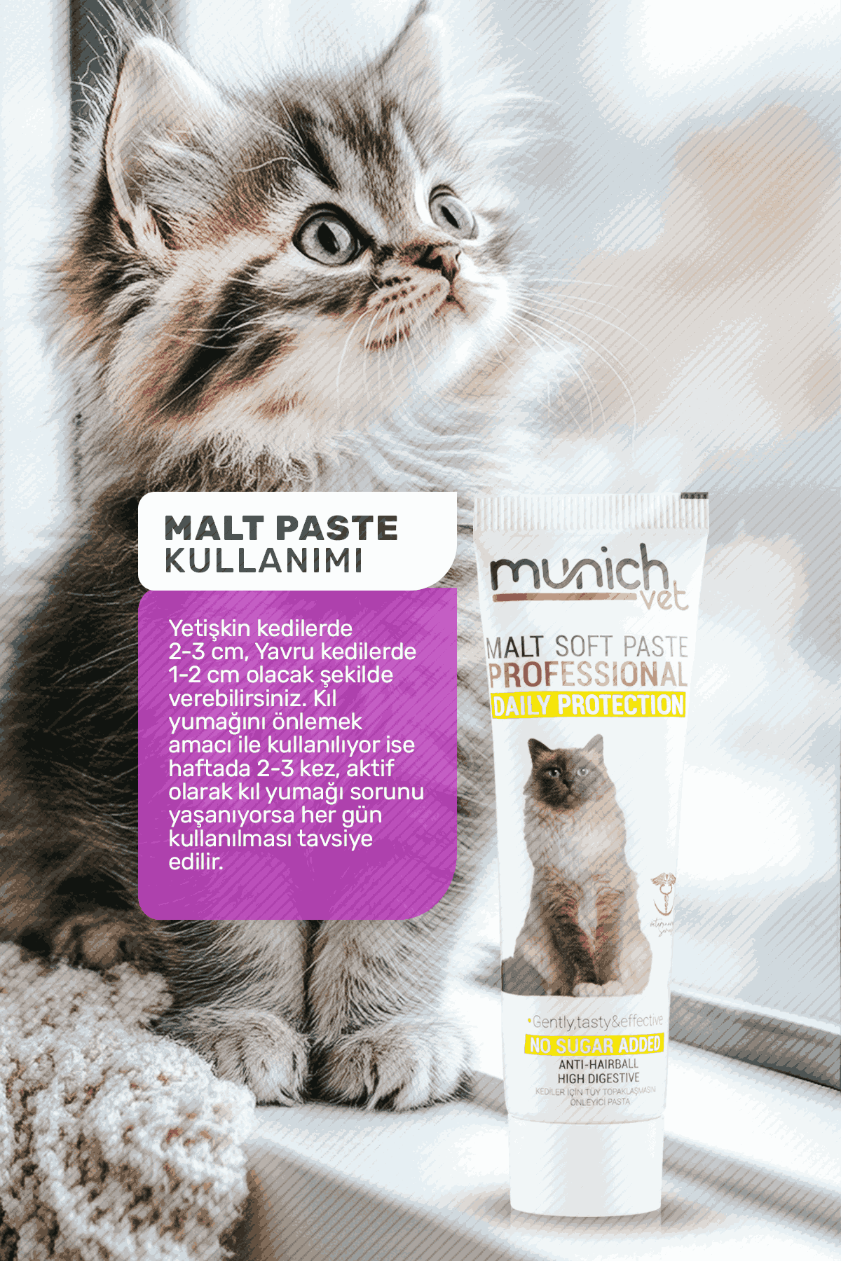 Munich Vet Malt Paste tüy yumağı önleyici macun 100 gr