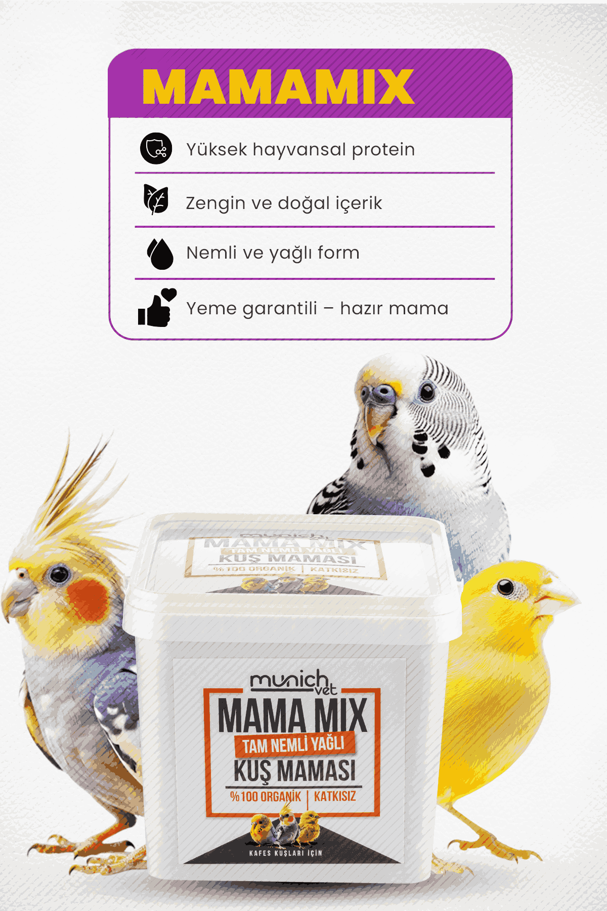 Munich Vet Mama Mix Nemli Tam Yağlı Mama 5 kg