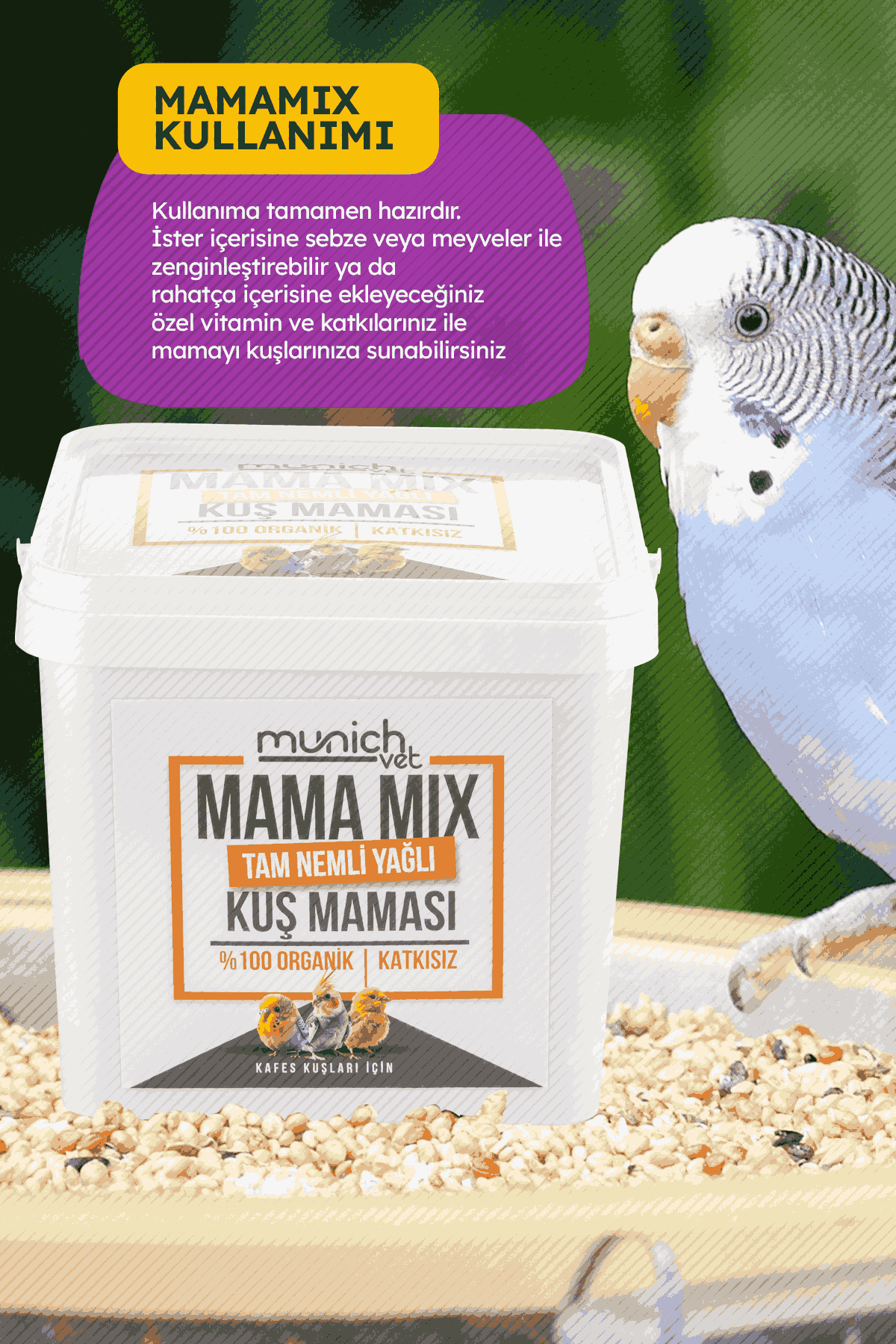 Munich Vet Mama Mix Nemli Tam Yağlı Mama 5 kg