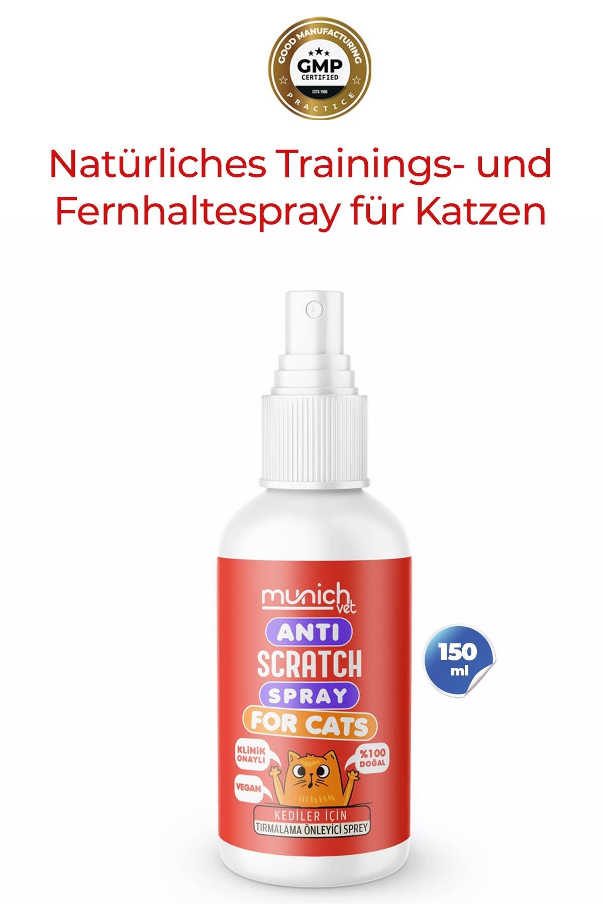Munich Vet Natürliches Trainings- und Fernhaltespray für Katzen – 150 ml