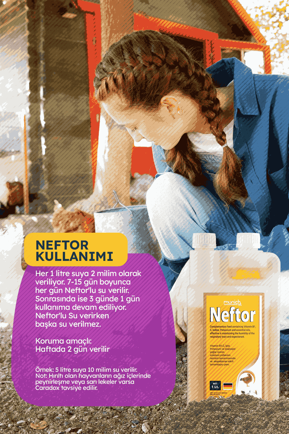 Munich Vet Neftor Hırıltı ve Balgam Ürünü 1000 ml