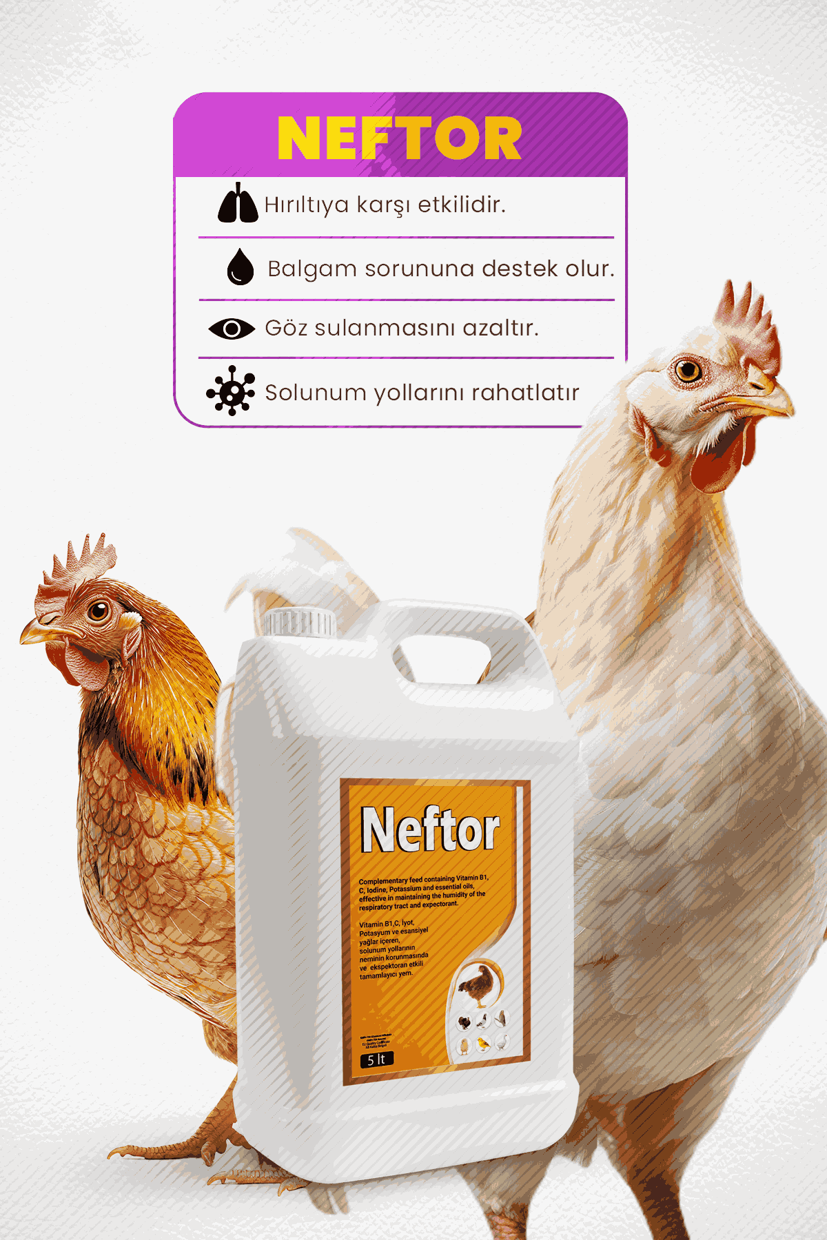 Munich Vet Neftor Hırıltı ve Balgam Ürünü 5 litre