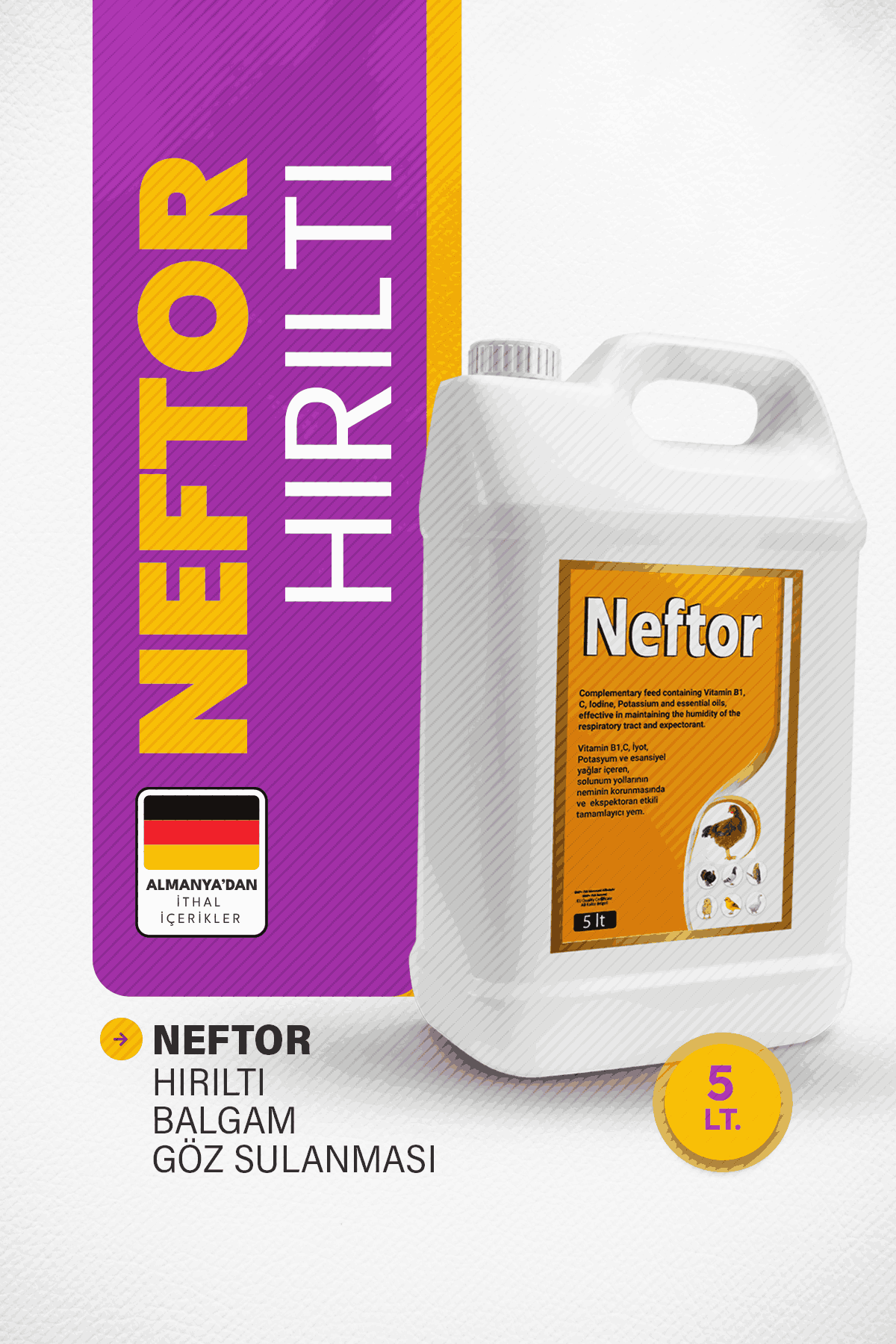 Munich Vet Neftor Hırıltı ve Balgam Ürünü 5 litre