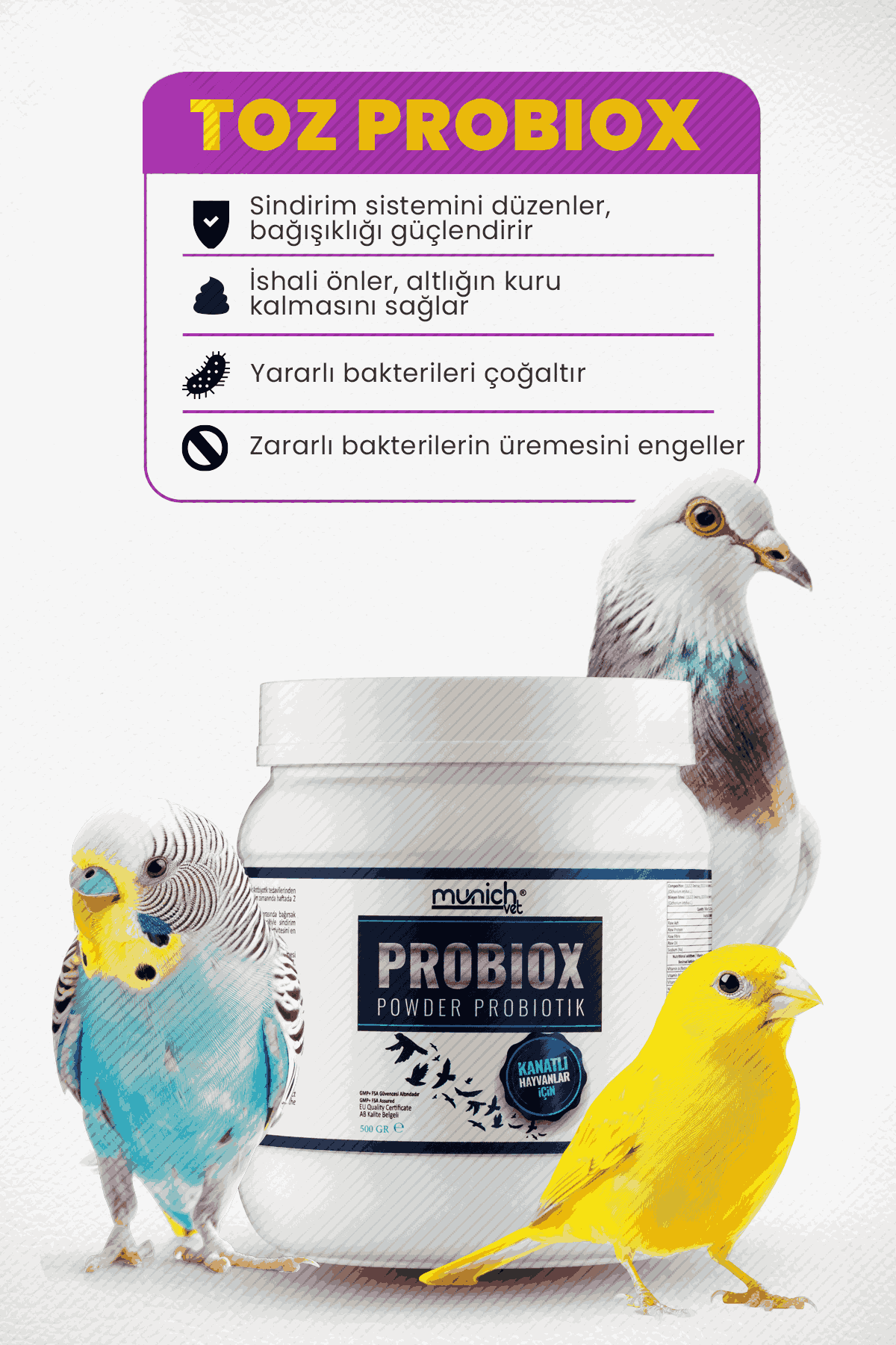 Munich Vet Probiox Toz Probiyotik Prebiyotik Vitamin  500gr