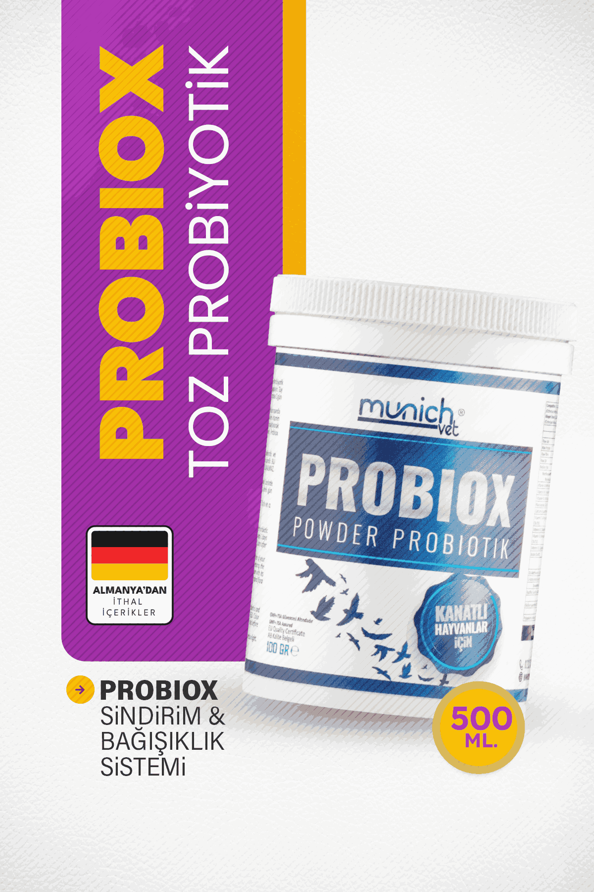 Munich Vet Probiox Toz Probiyotik Prebiyotik Vitamin 100 gr