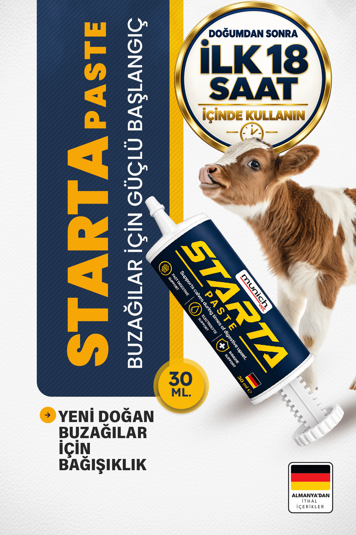 Munich Vet Starta Yeni Doğan Buzağı Şırıngası