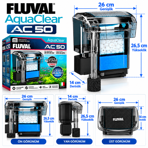 Fluval AC50 Askı Filtre 757L/S