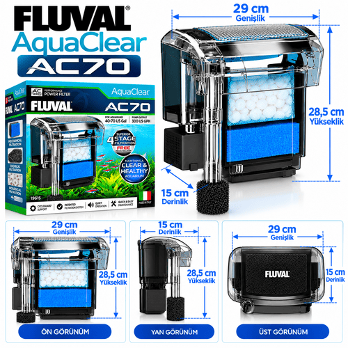 Fluval AC70 Askı Filtre 1135L/S