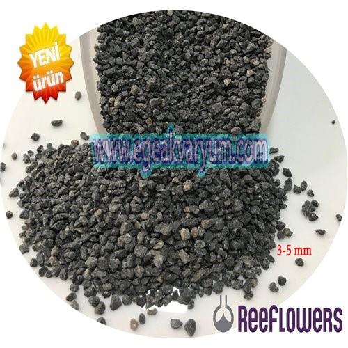 Reeflowers Iceland Siyah Akvaryum Kumu 1kg Kovadan Bölme (3-5mm)
