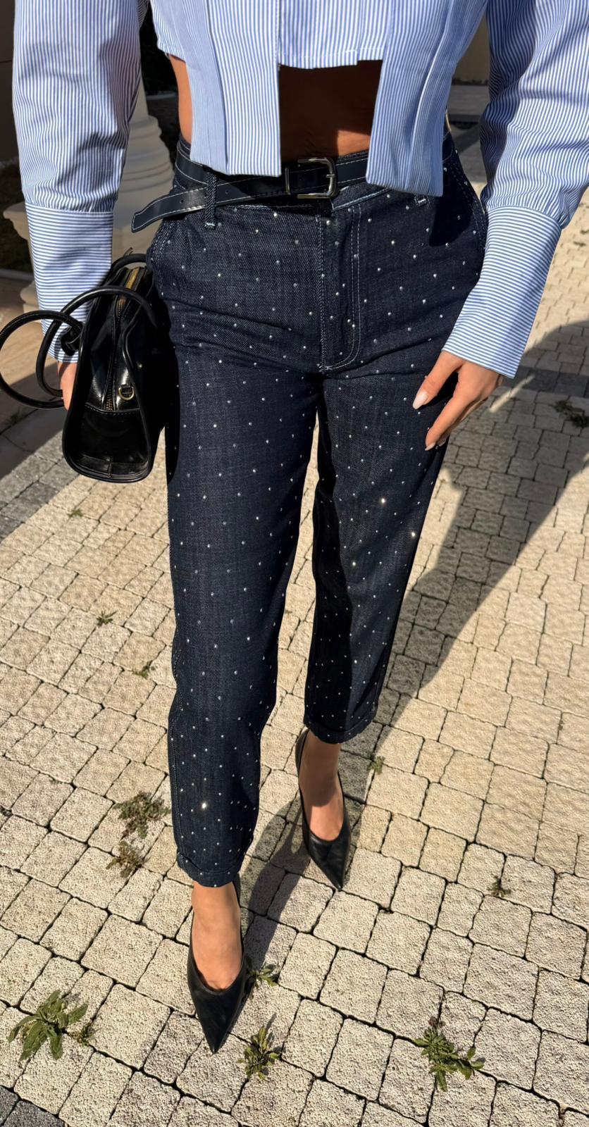 Boyfriend Taşlı Pantalon