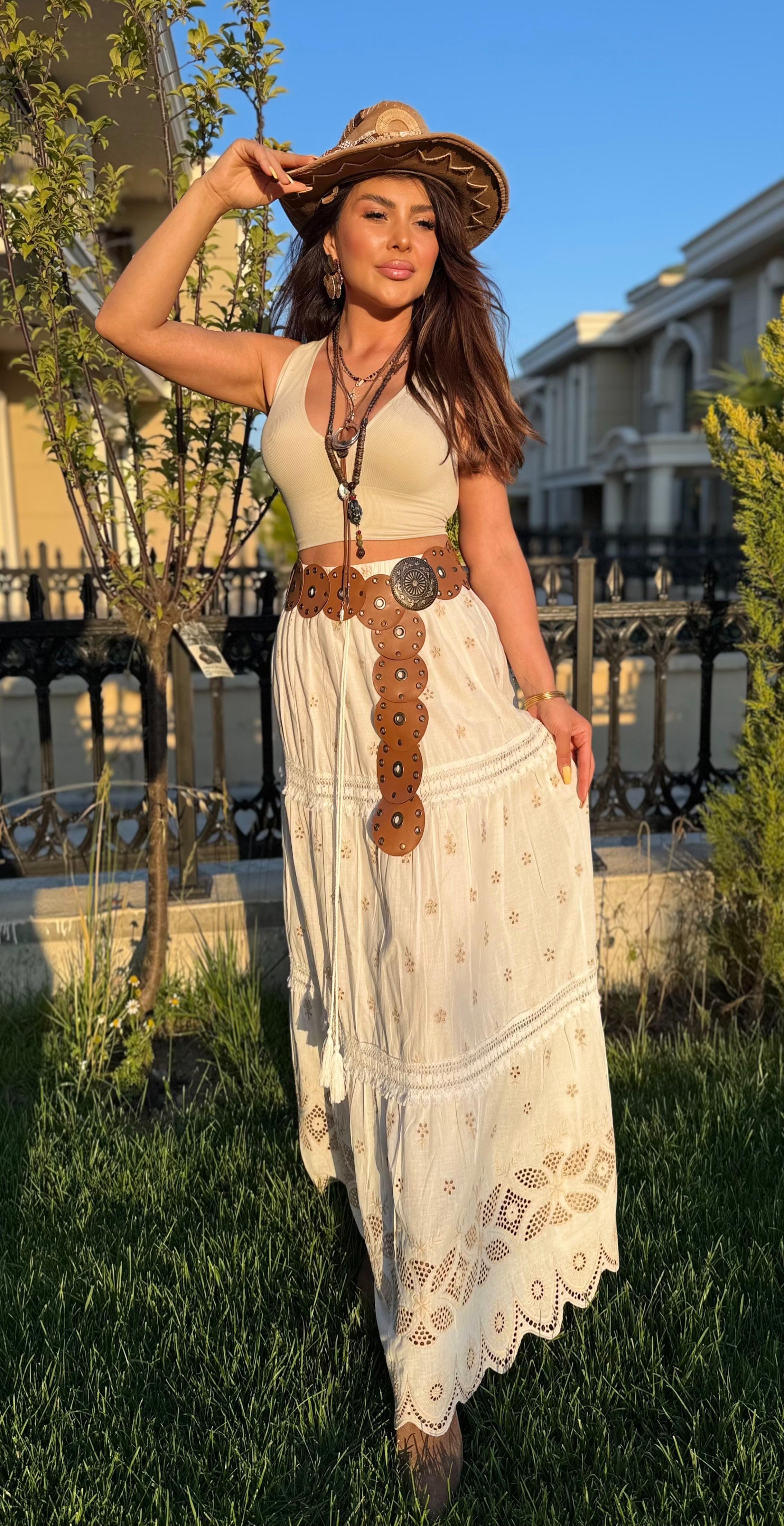 ÇİÇEK İŞLEMELİTASARIM ETEK 