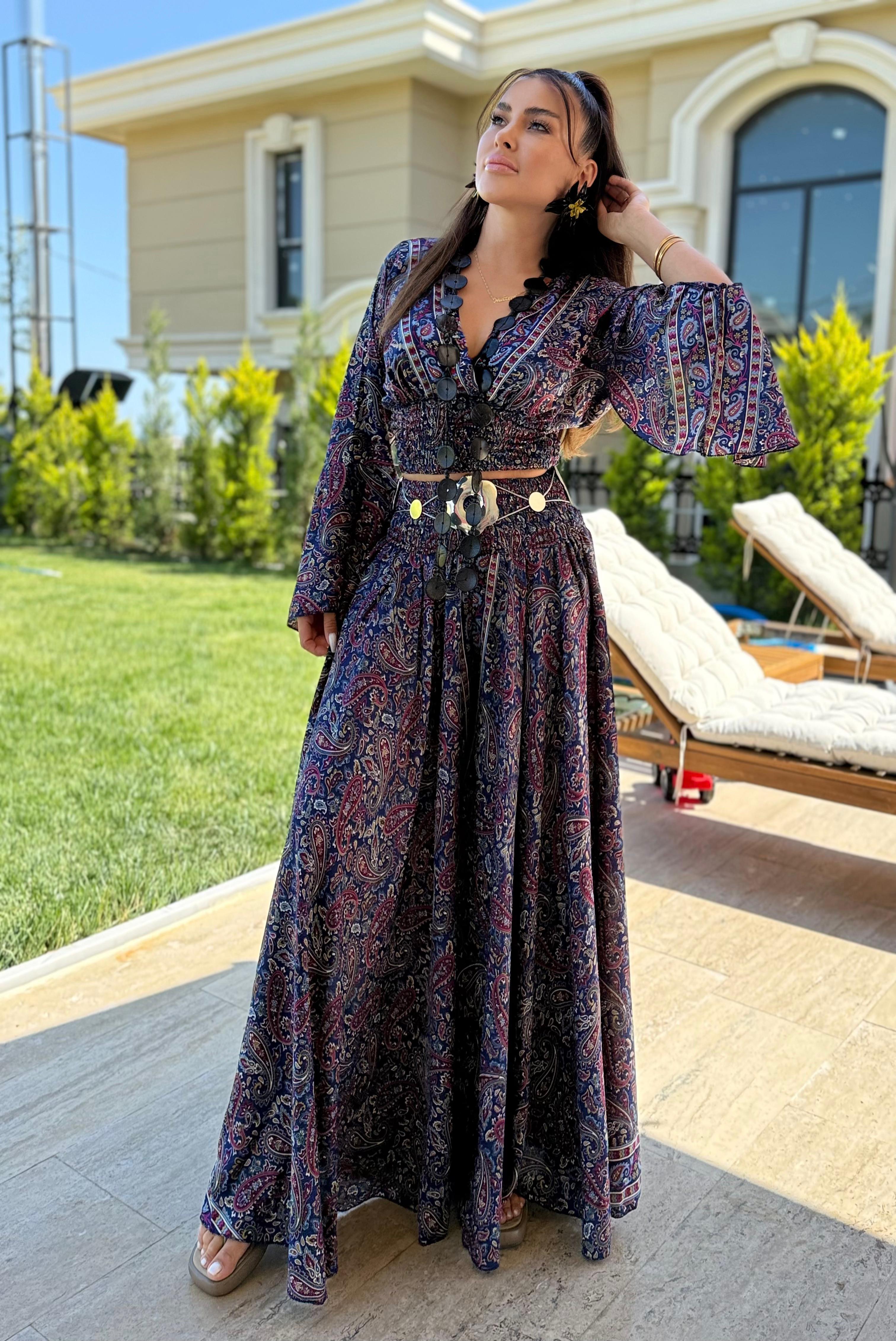 ETNİK DESENLİ TASARIM TAKIM