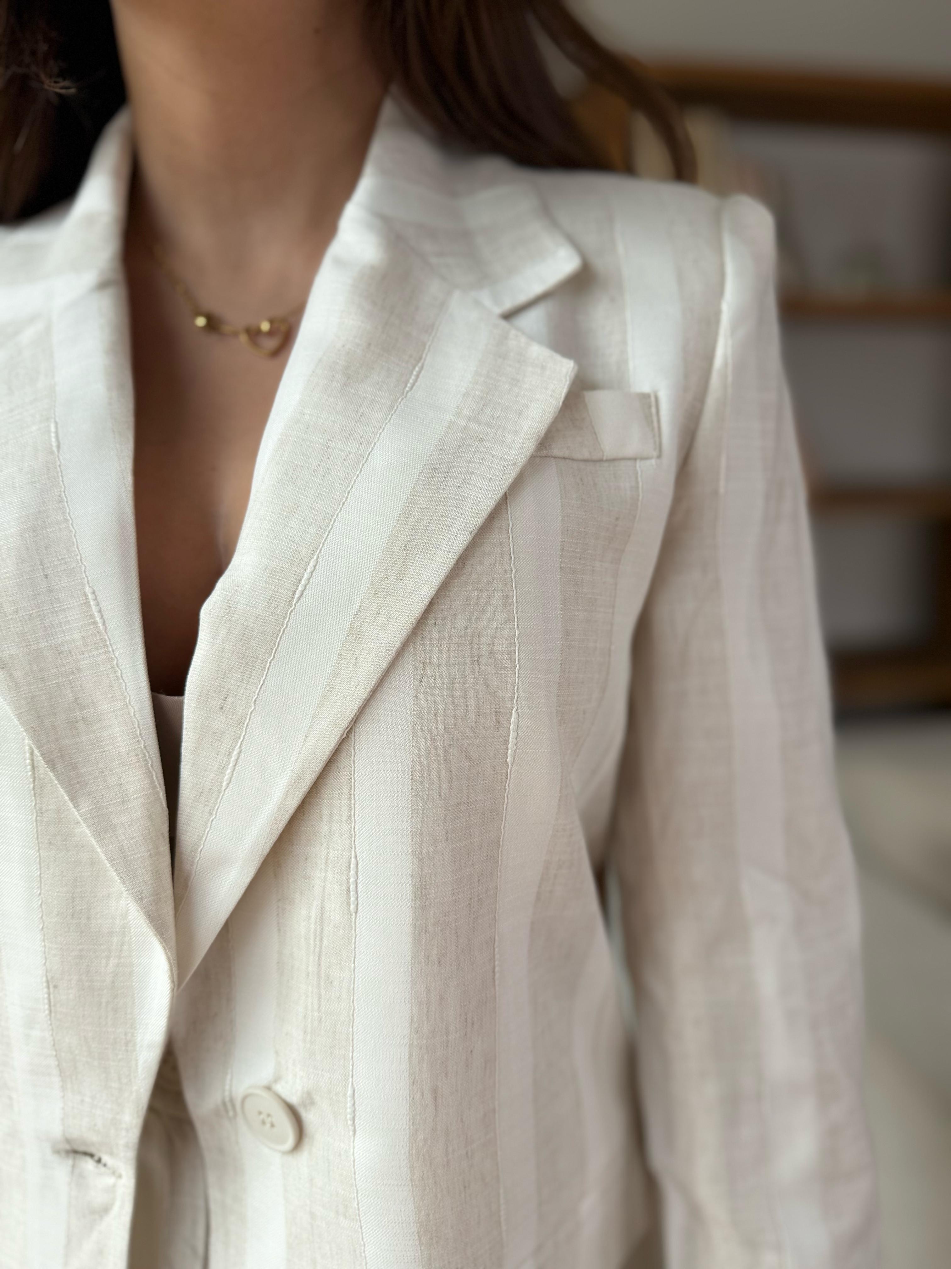 GENİŞ ÇİZGİLİ BLAZER 