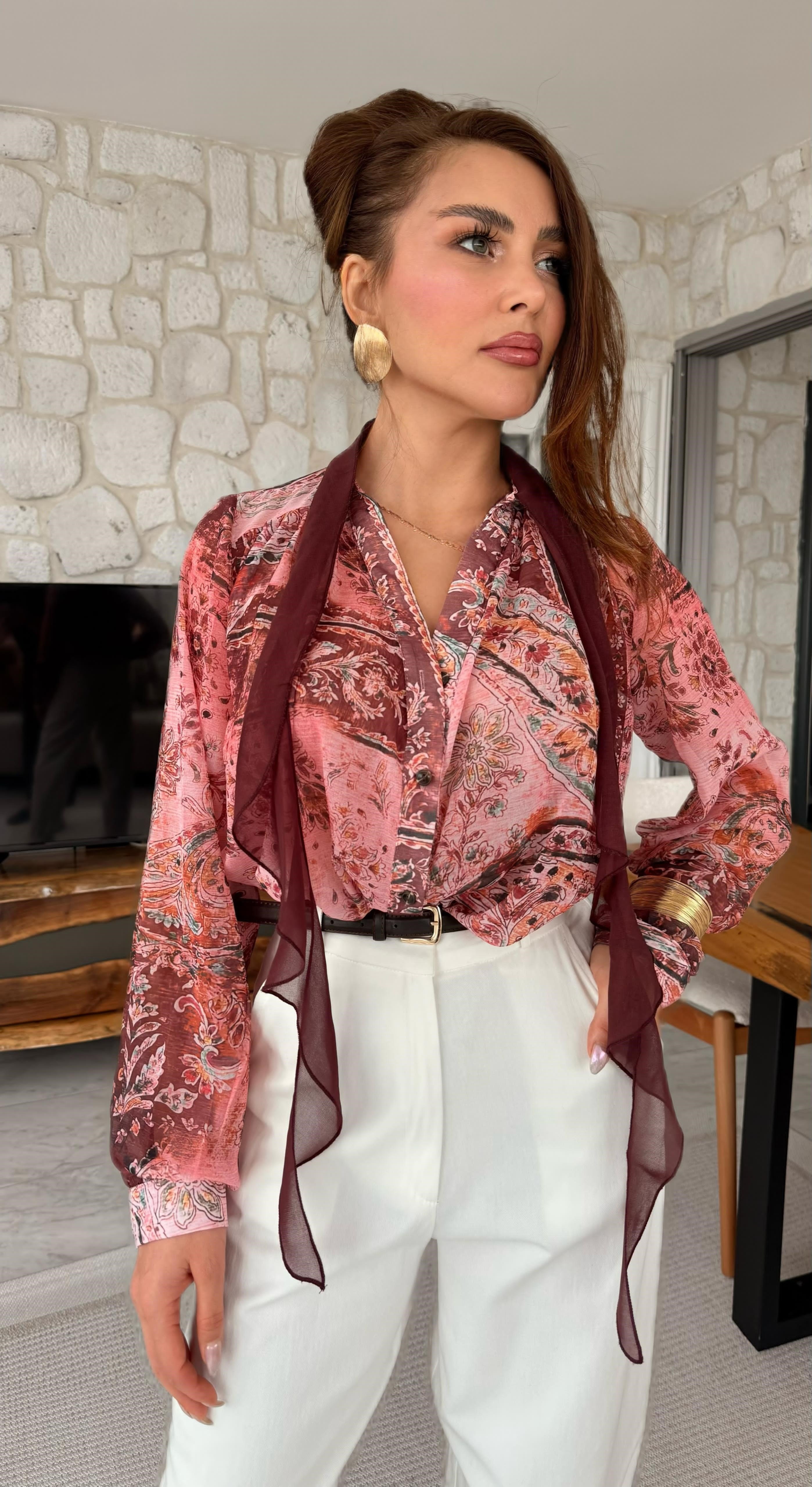 Selen Şifon Bluz