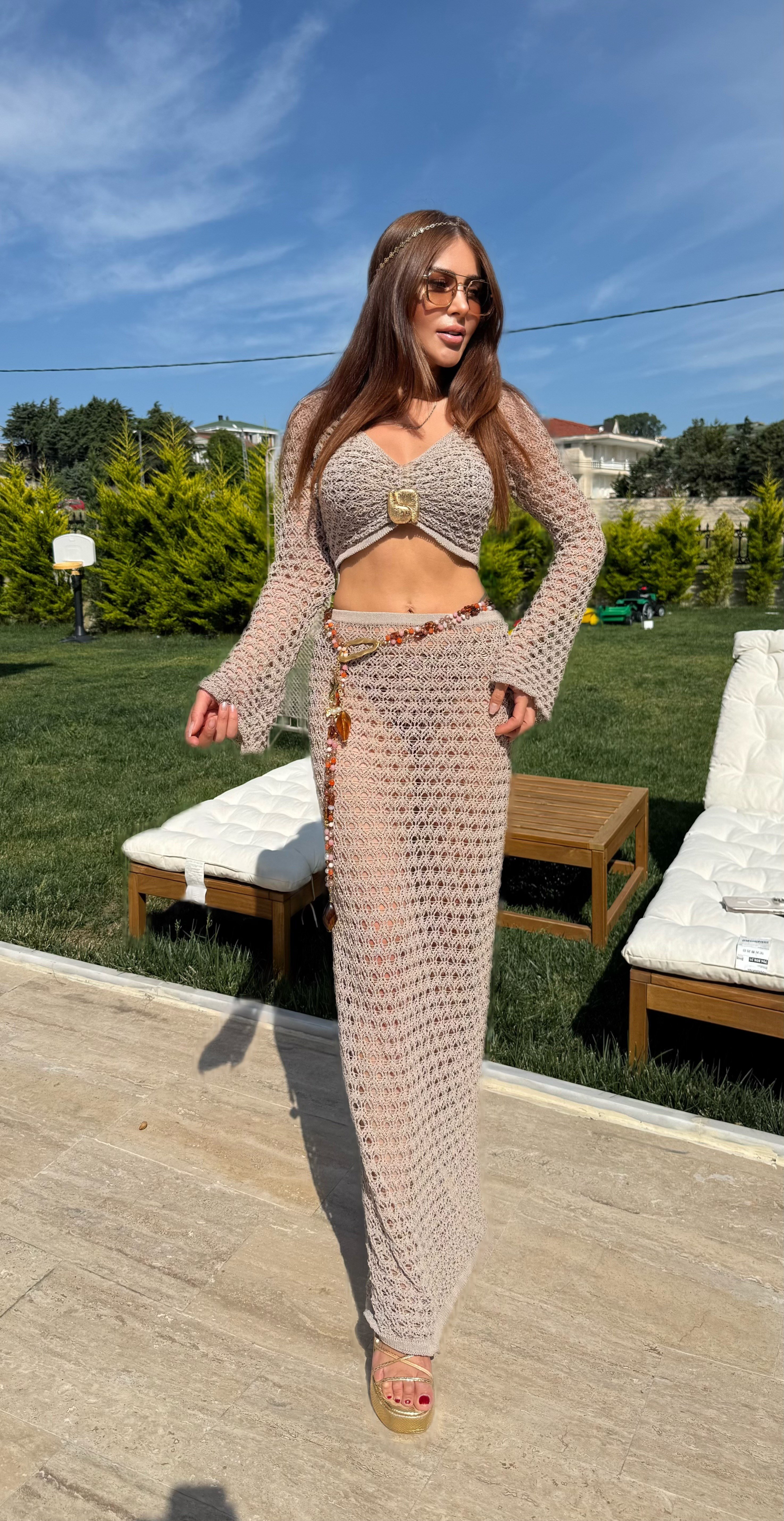 Taş Tasarım Kolye Kemer