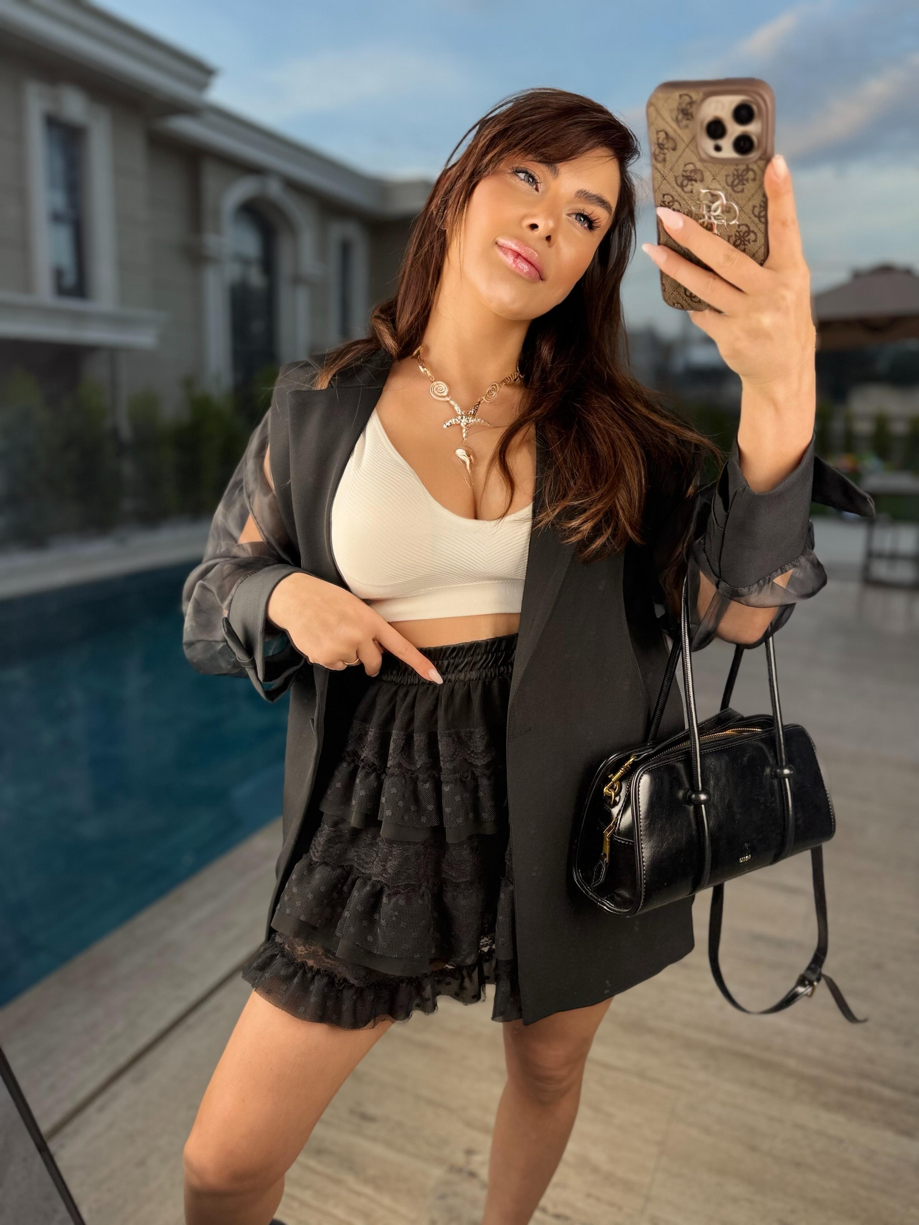 TRANSPARAN DETAY BLAZER CEKET
