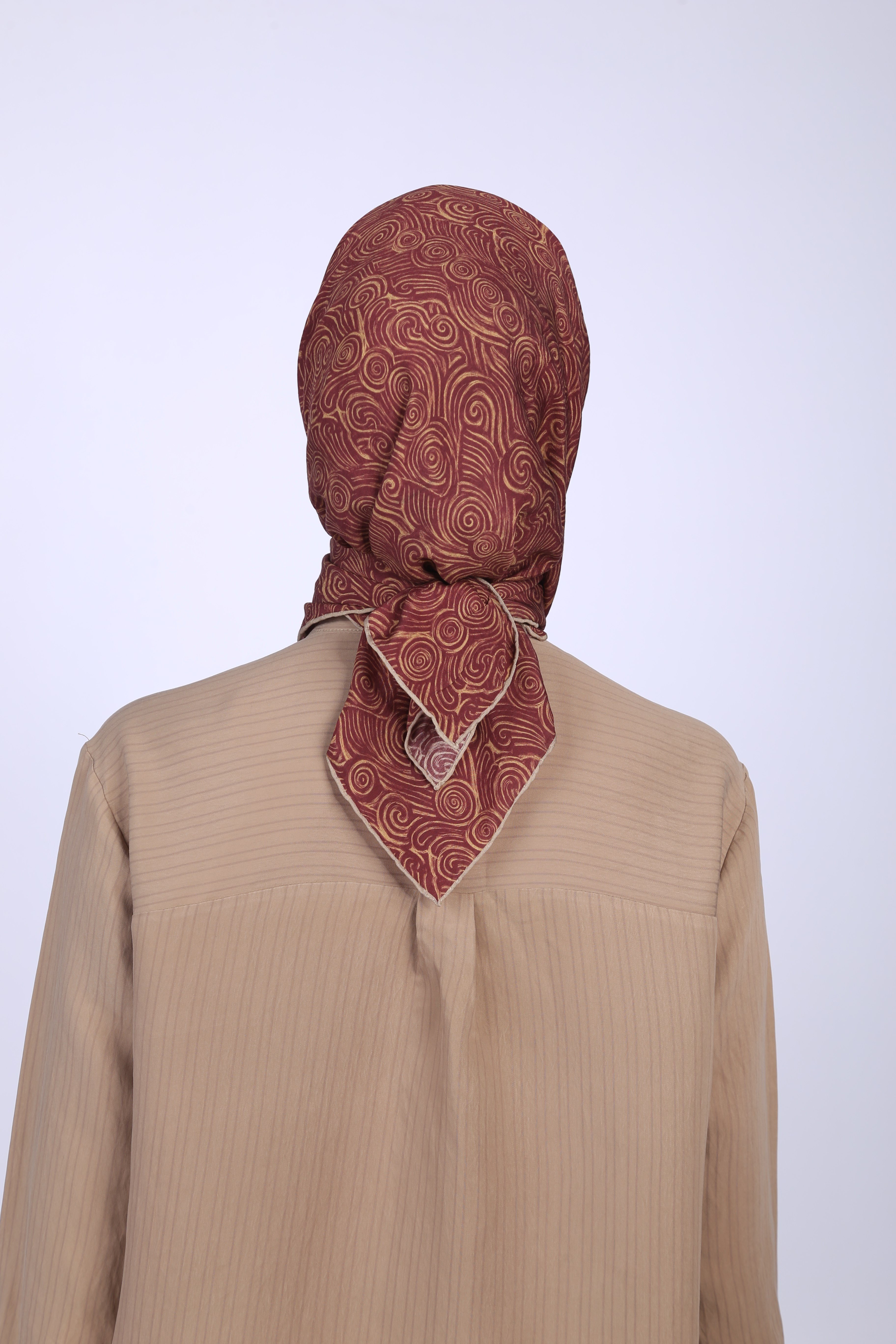 AKİS DESEN EŞARP-BORDO