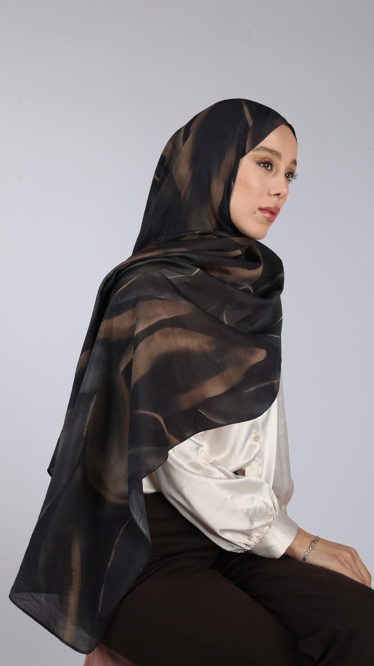 ARDEN DESEN ŞAL SİYAH