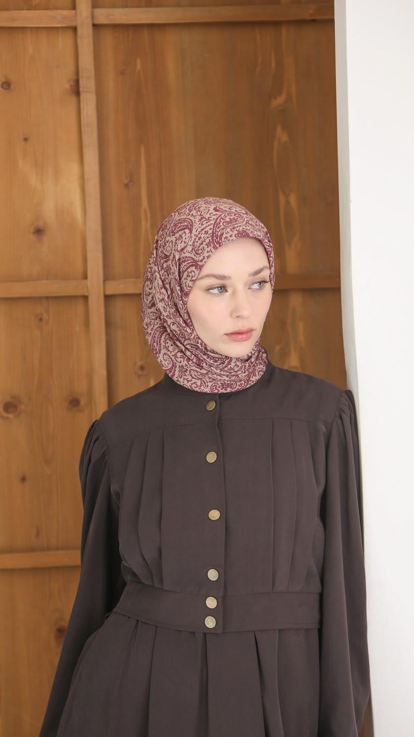 ARİA DESEN EŞARP MÜRDÜM