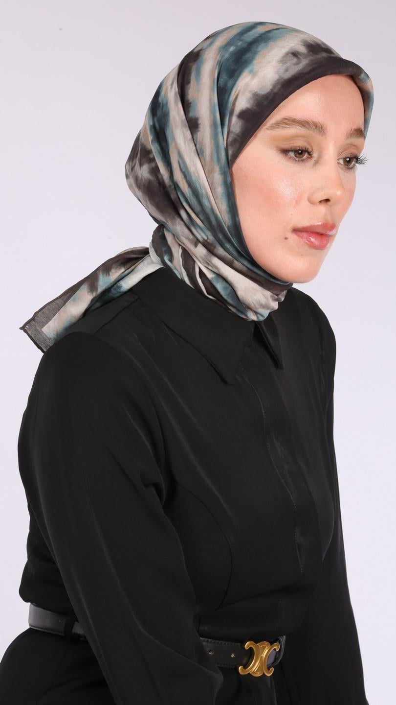 ARMONİ DESEN EŞARP FÜME-8