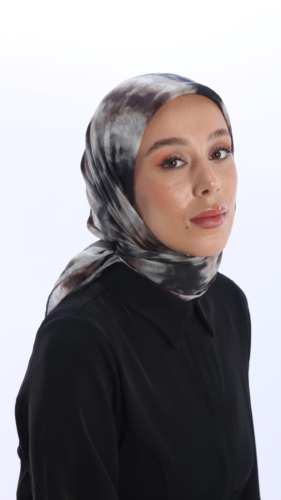 ARMONİ DESEN EŞARP GRİ-6