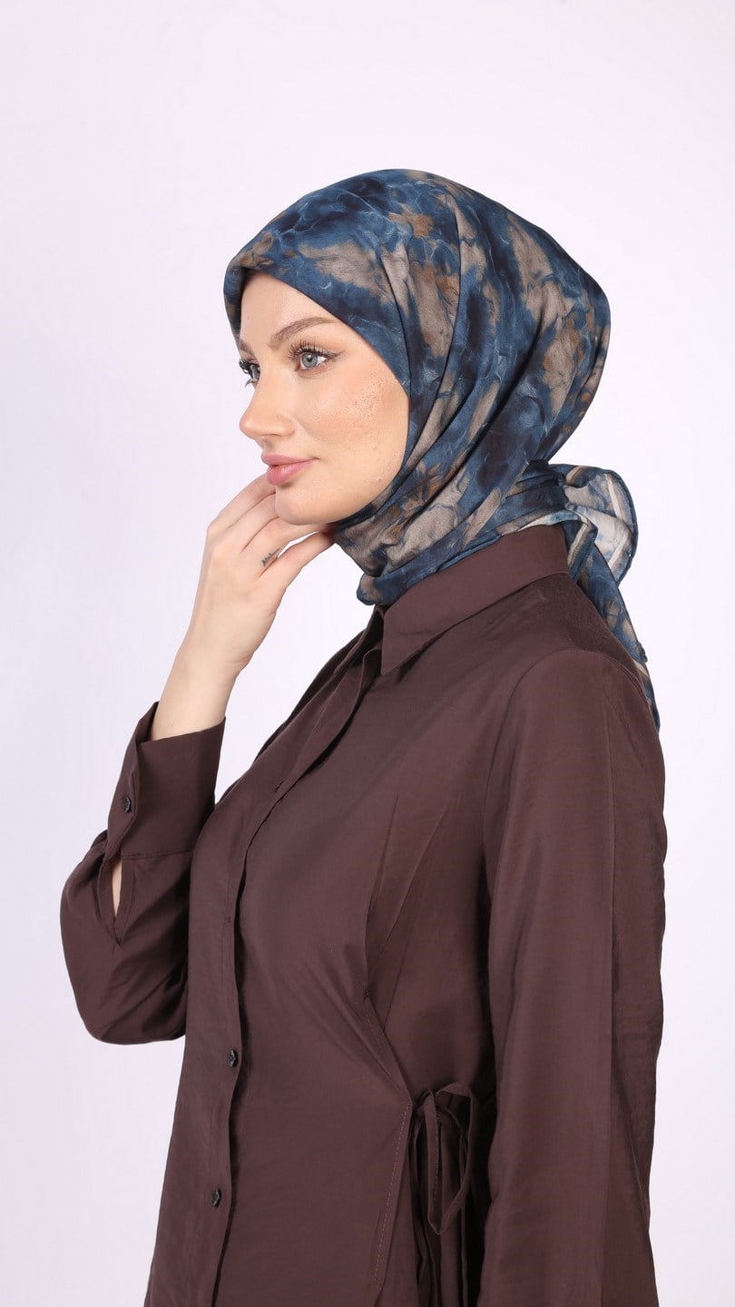 ARVELA DESEN EŞARP LACİVERT