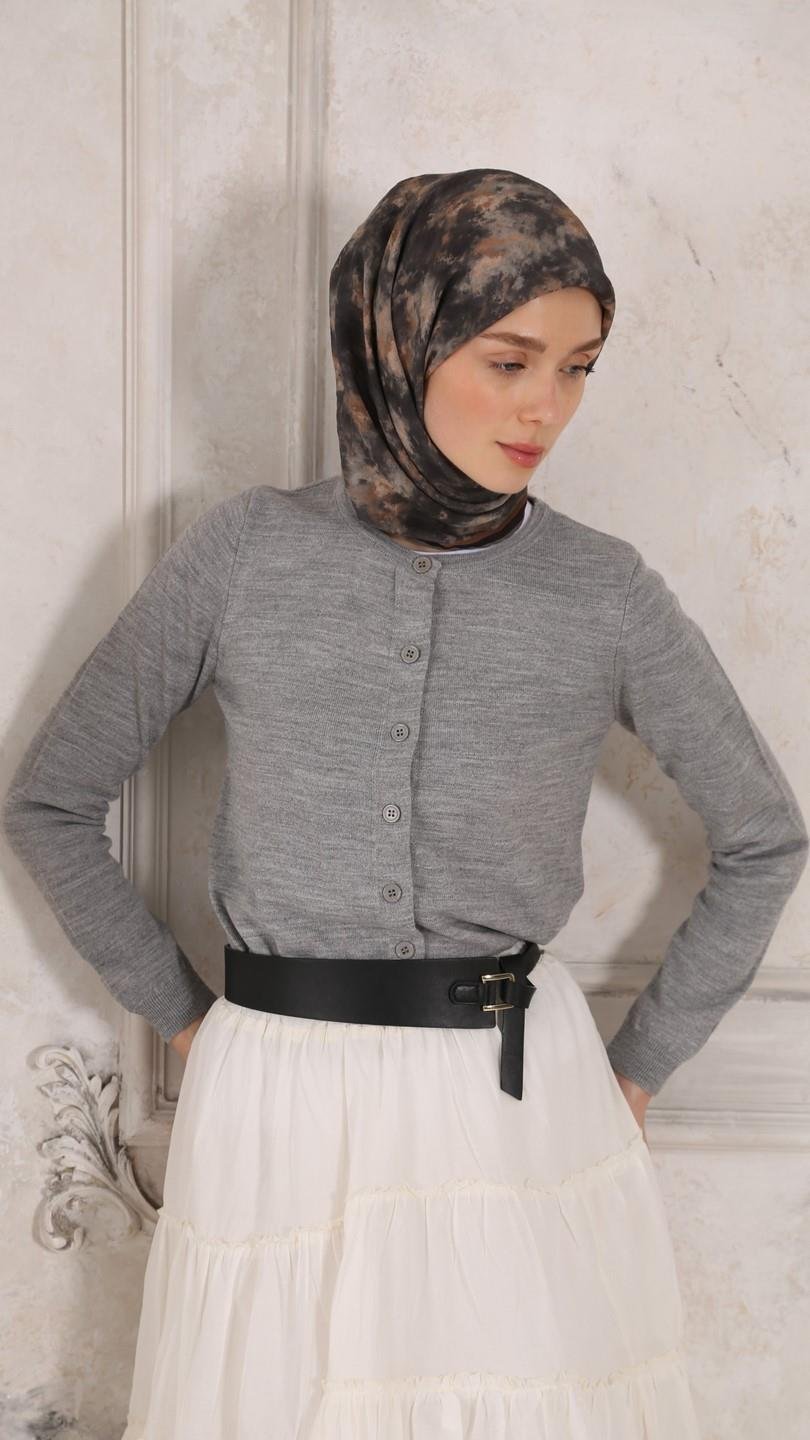 BATİK DESEN EŞARP SİYAH