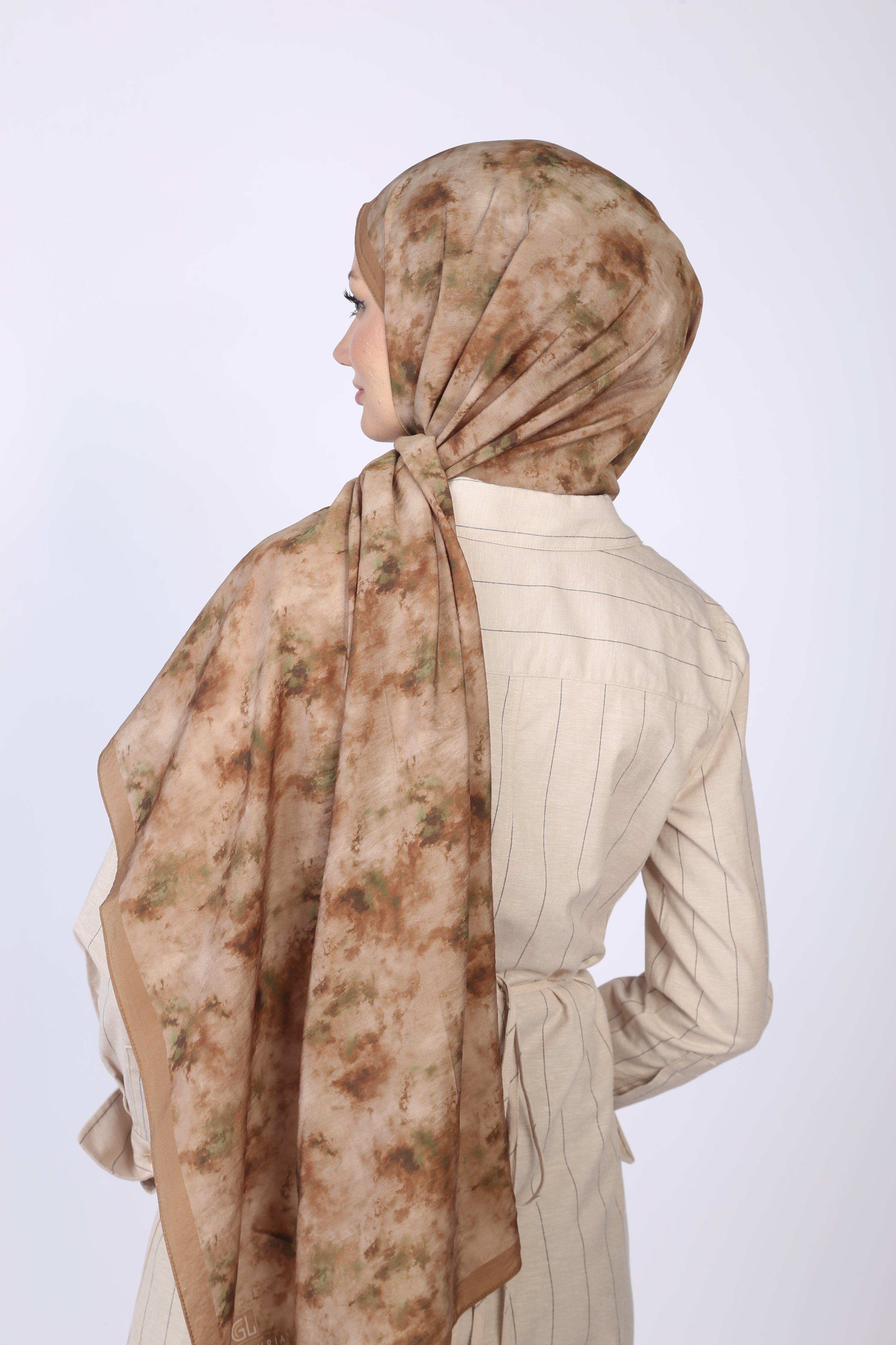 BATİK DESEN ŞAL-NUDE SARI