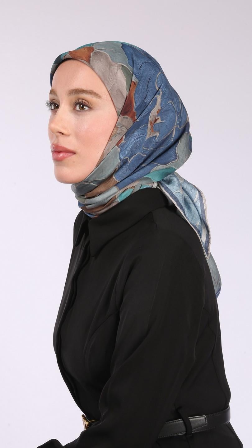 BELLA DESEN EŞARP LACİVERT-9