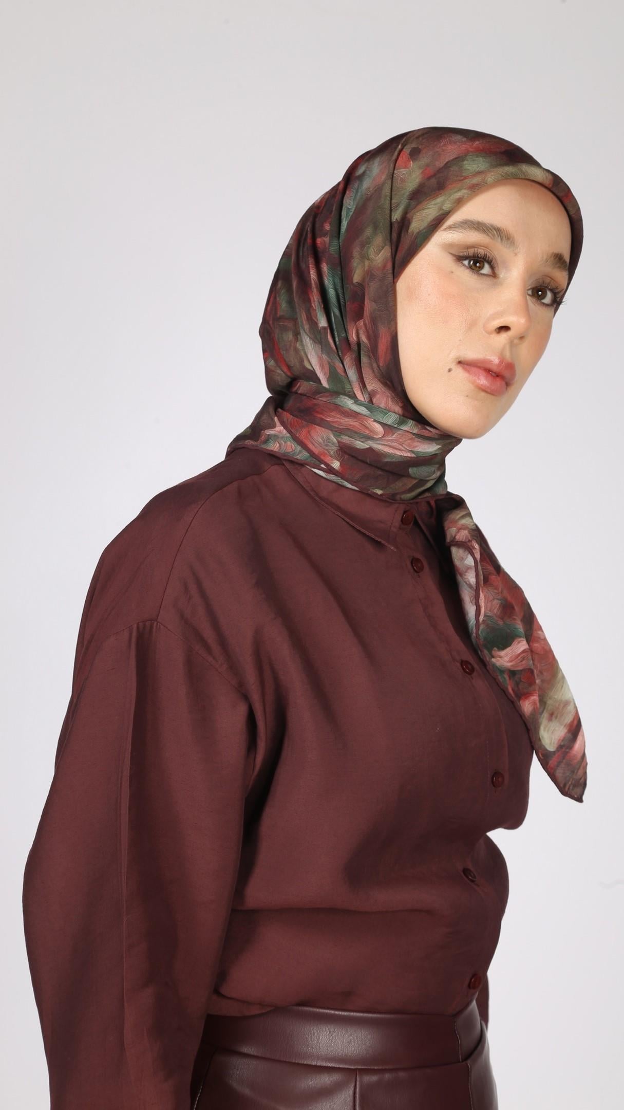 BLOOM DESEN EŞARP BORDO