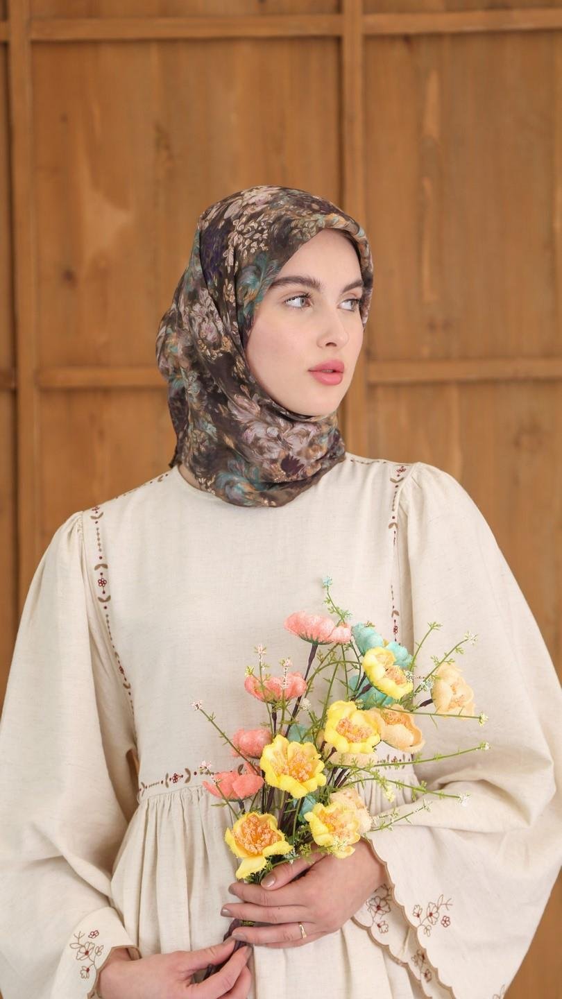 CARMELA DESEN EŞARP ACI KAHVE