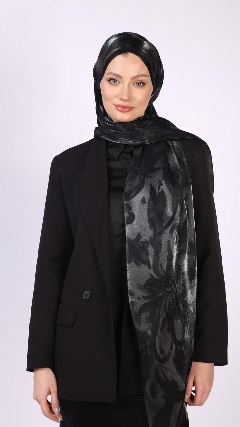DARK FLOWER ŞAL SİYAH
