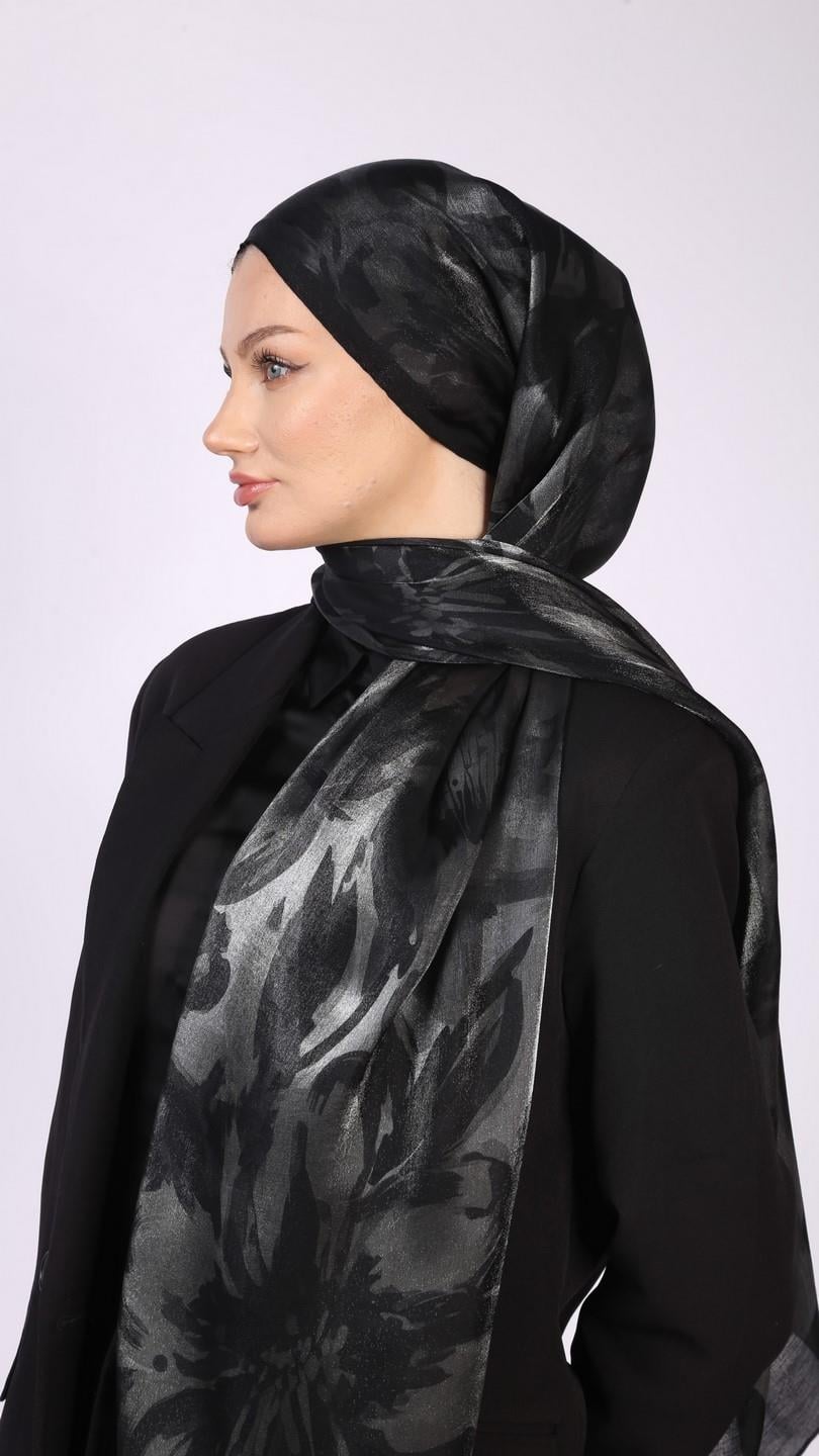 DARK FLOWER ŞAL SİYAH