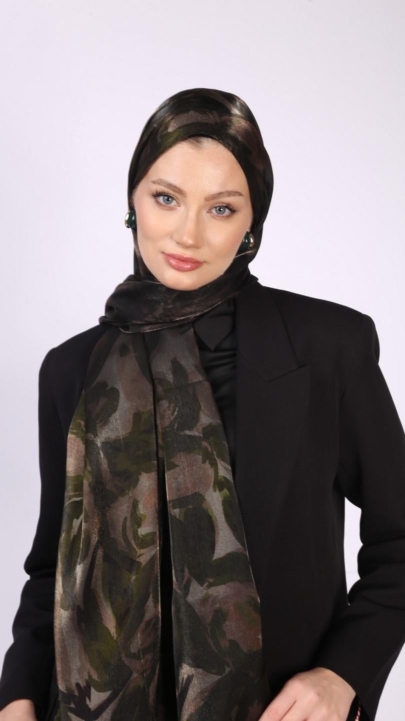 DARK FLOWER ŞAL YEŞİL