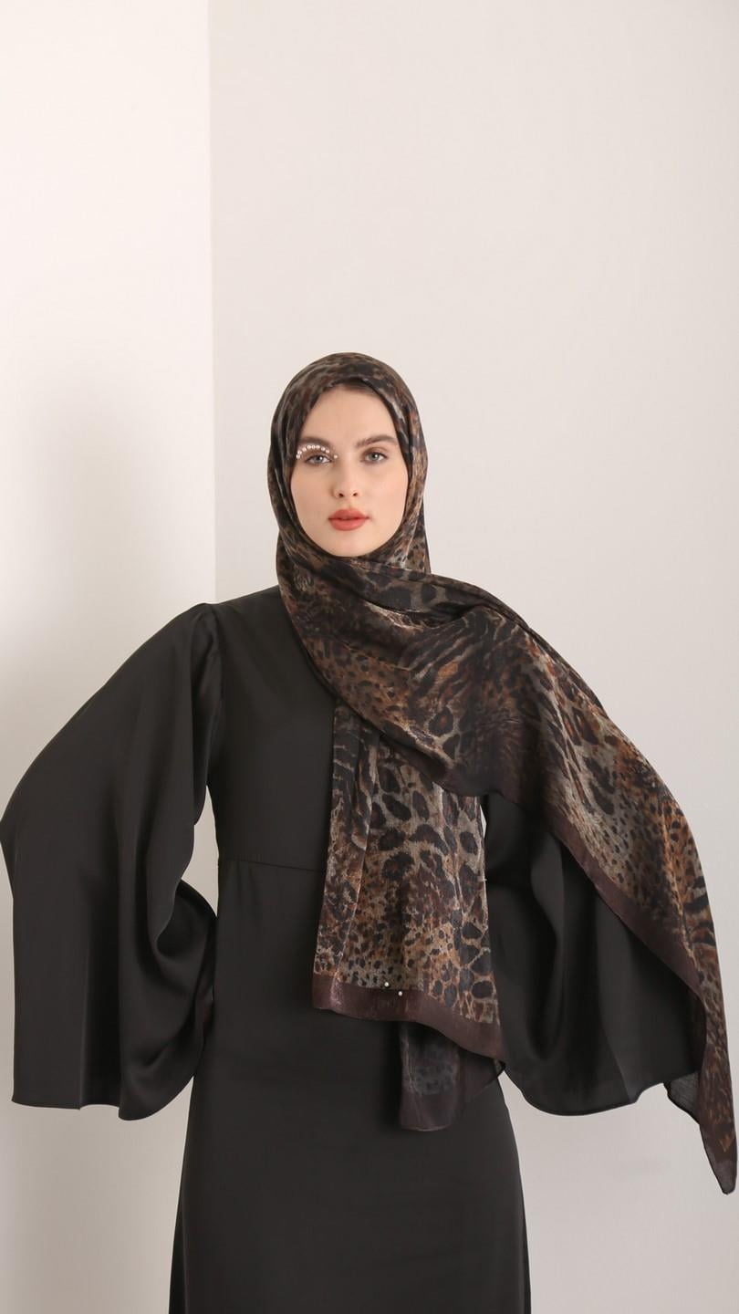 DARK LEOPARD ŞAL KAHVE
