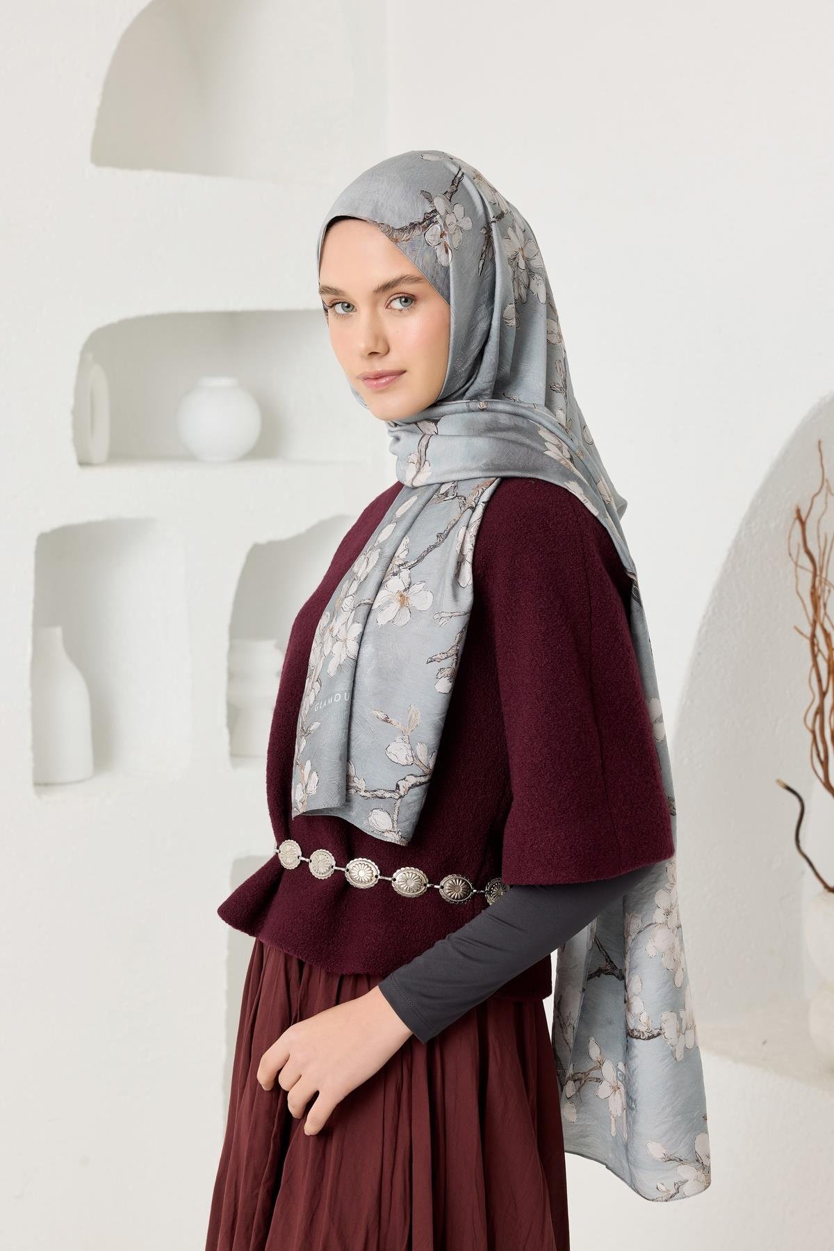 DORA DESEN ŞAL-GRİ